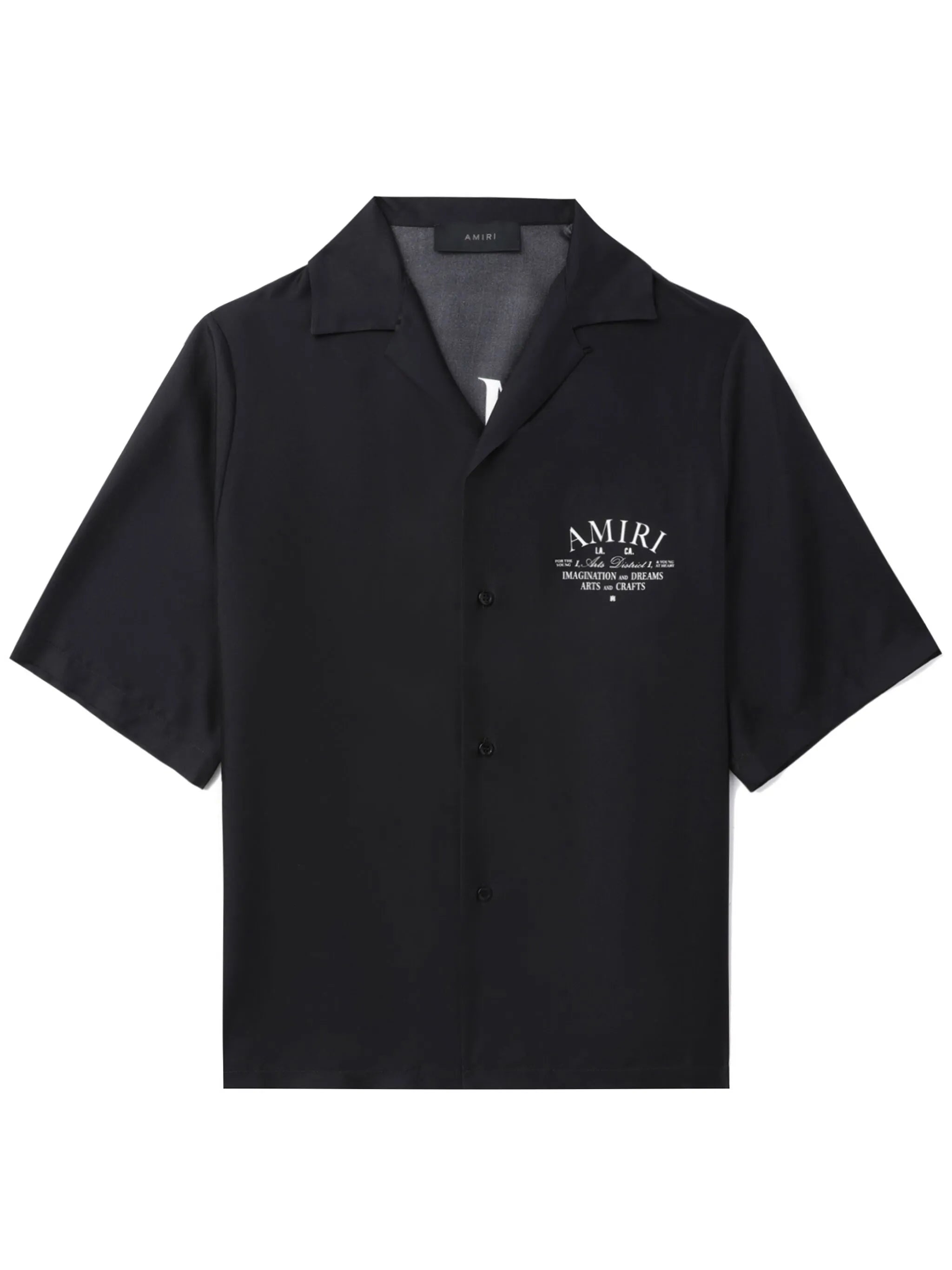 logo-print short-sleeve silk shirt