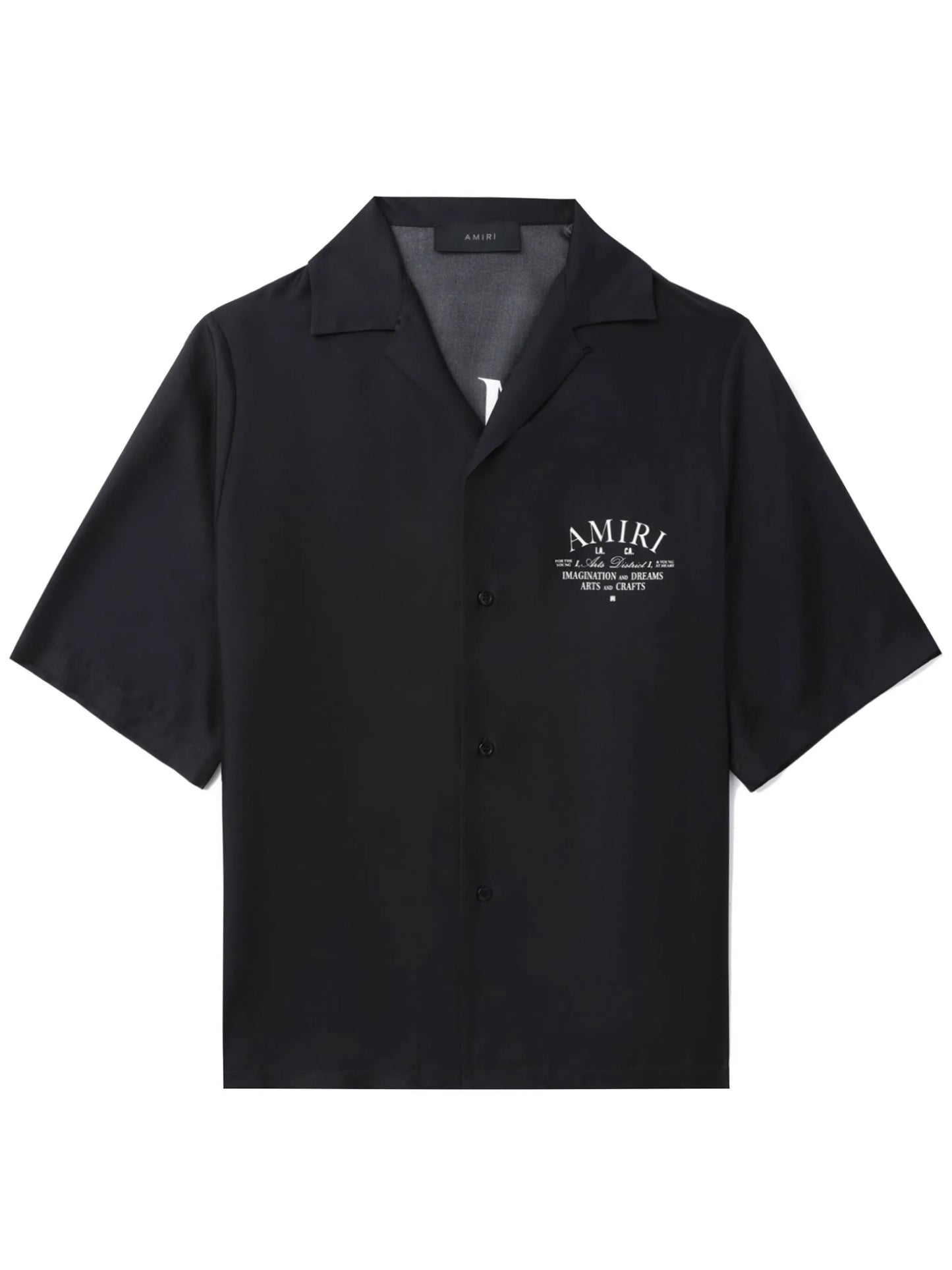 logo-print short-sleeve silk shirt