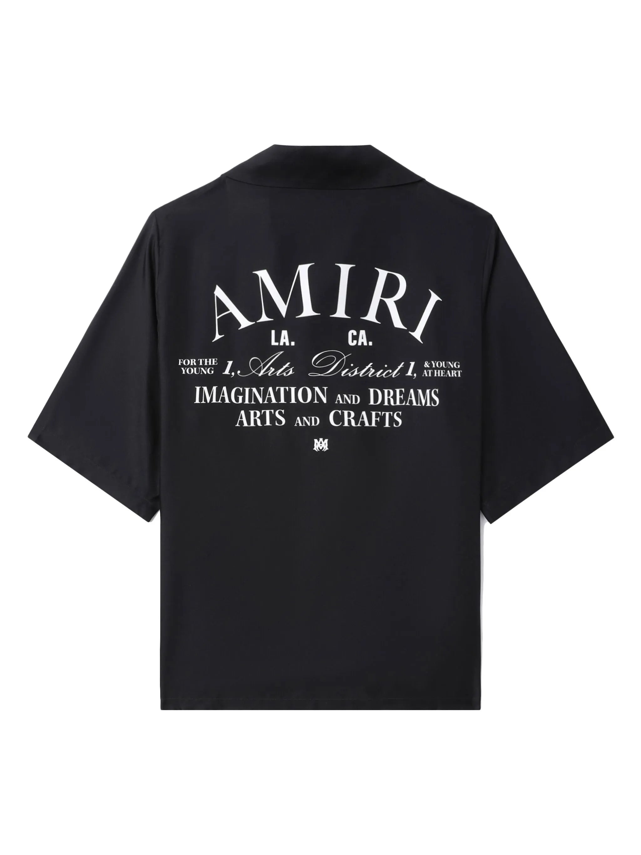logo-print short-sleeve silk shirt