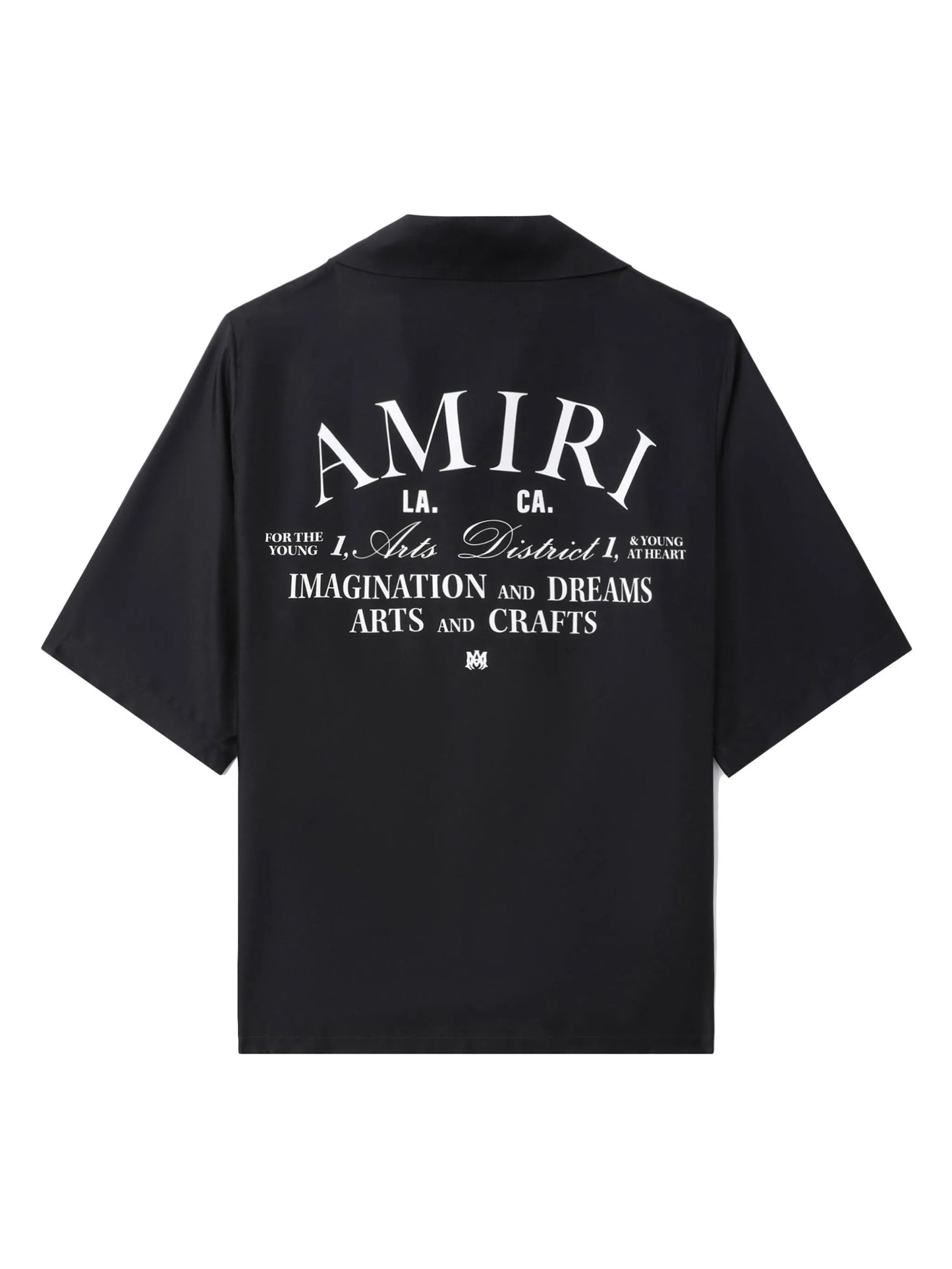 logo-print short-sleeve silk shirt