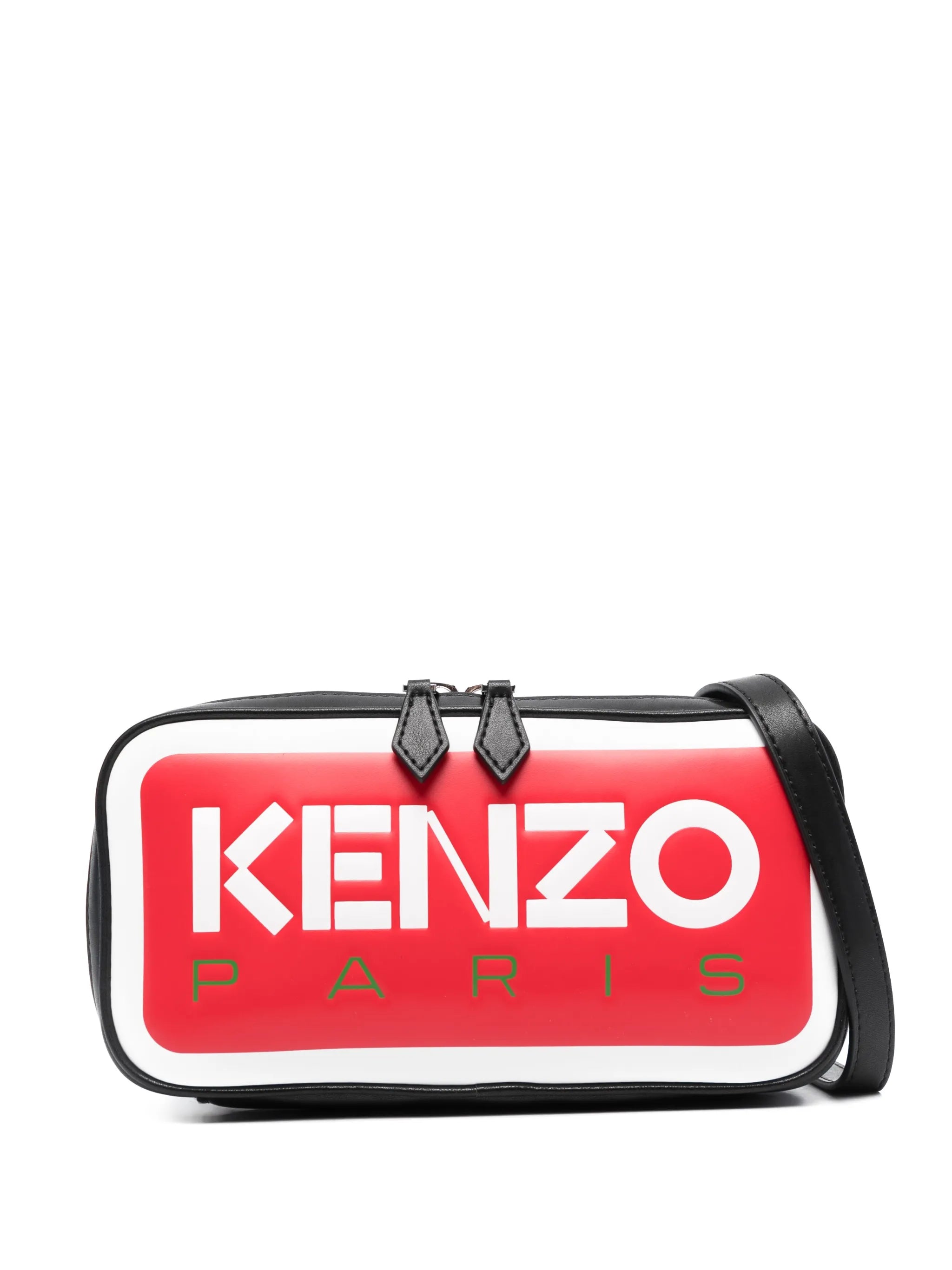 logo-print messenger bag