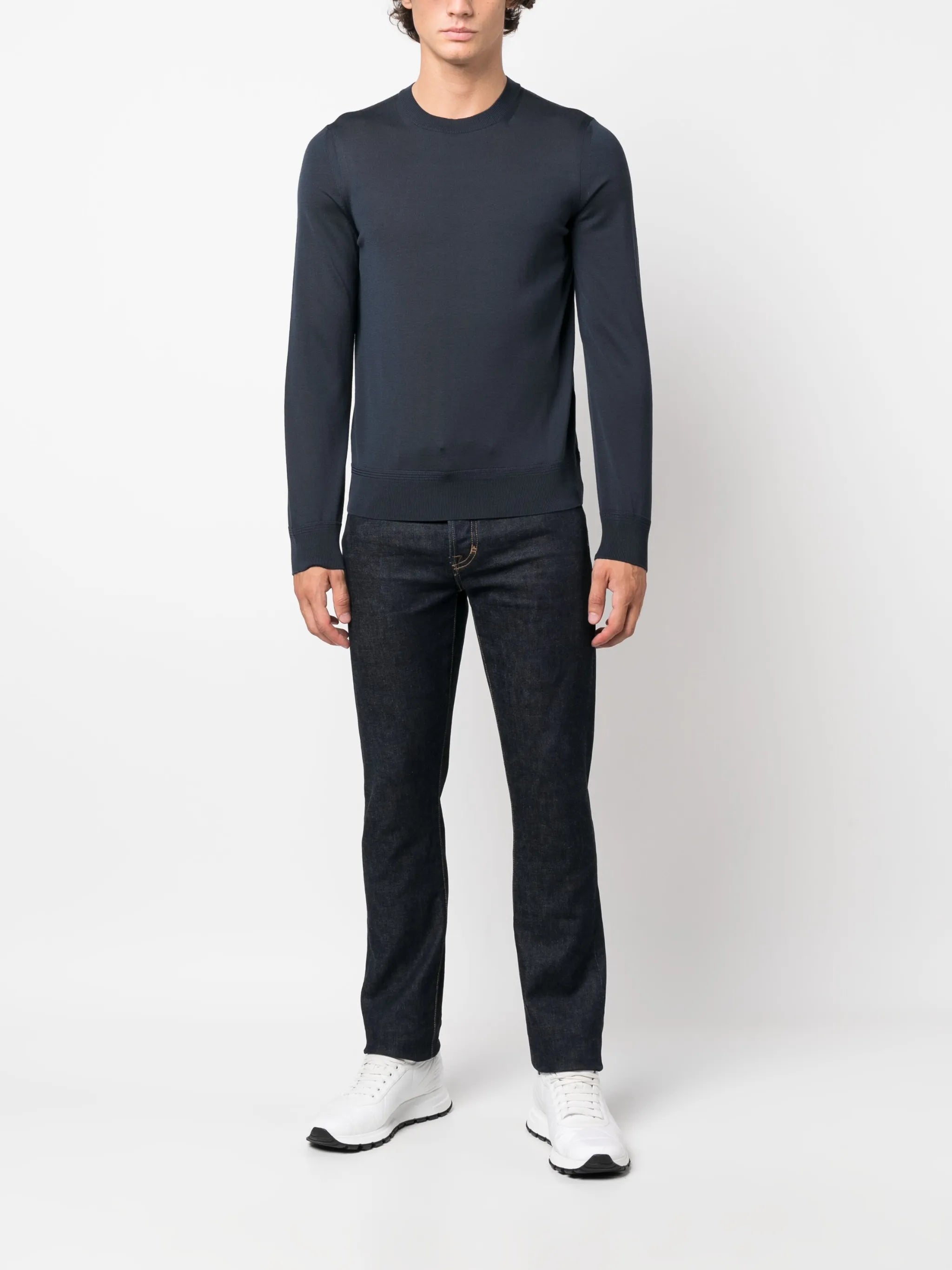 crew-neck wool jumper