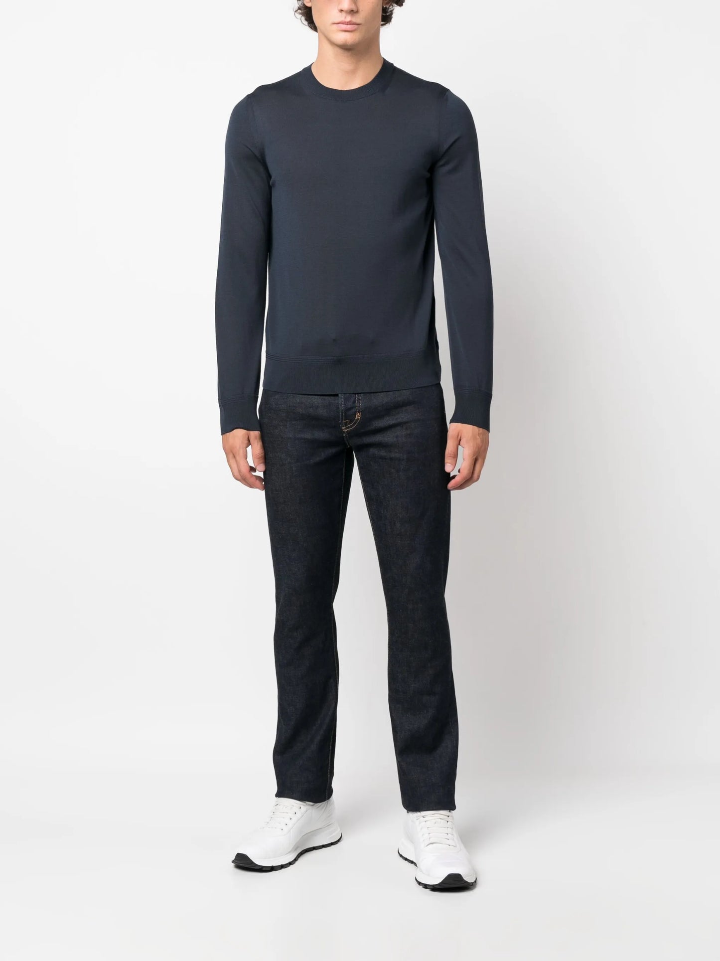 crew-neck wool jumper