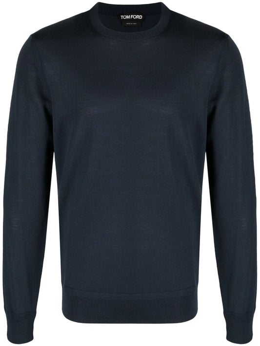 crew-neck wool jumper