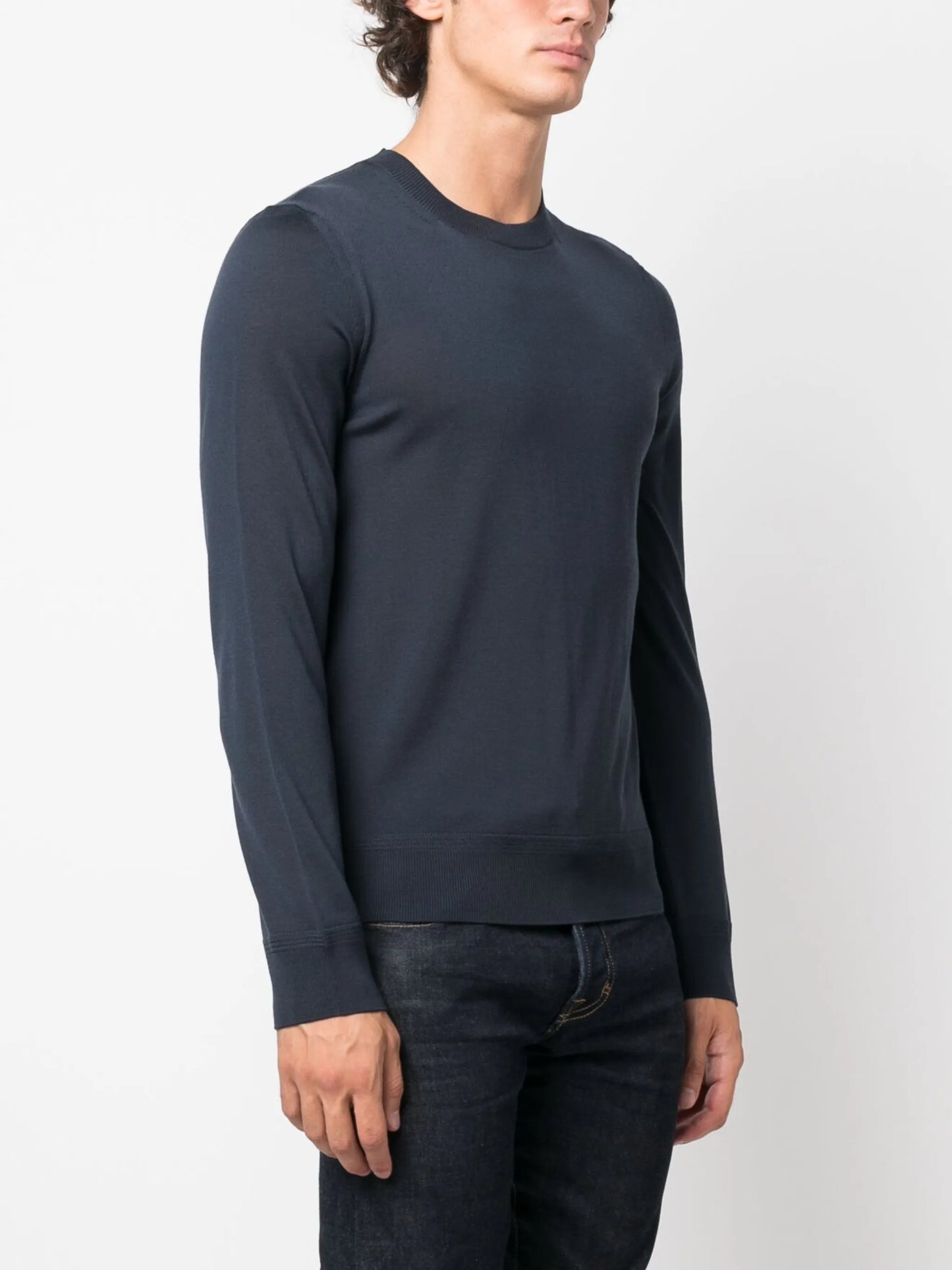 crew-neck wool jumper