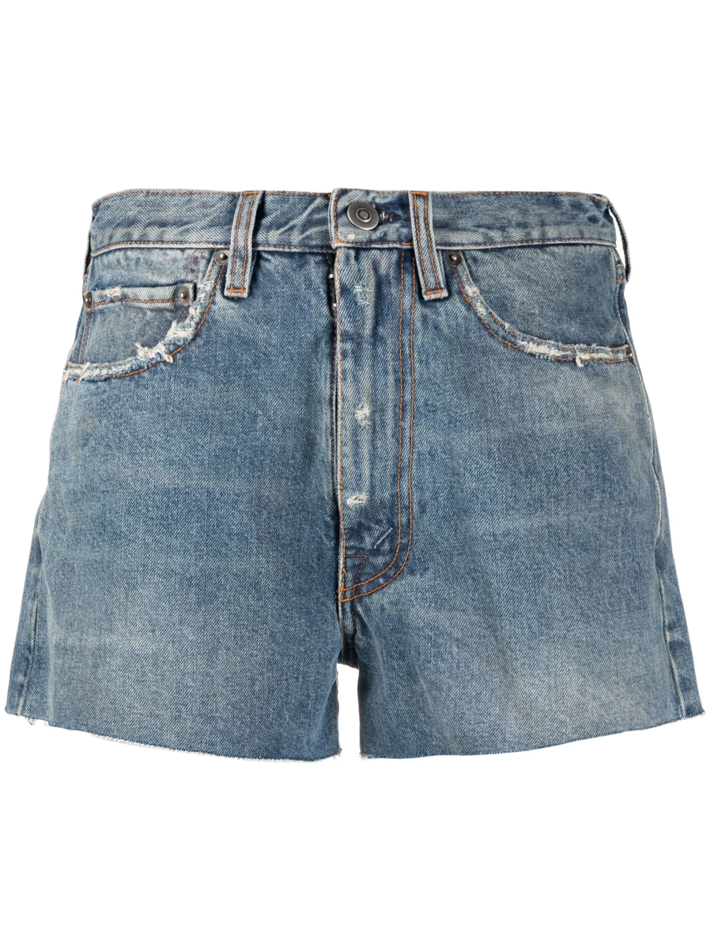 distressed denim shorts