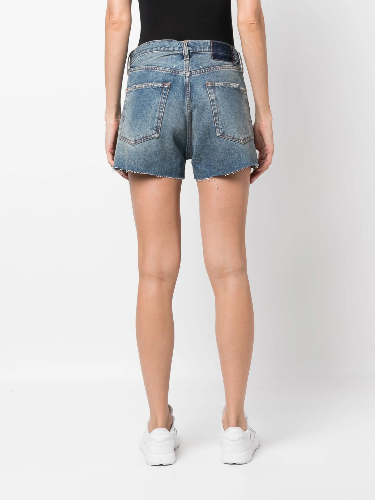 distressed denim shorts