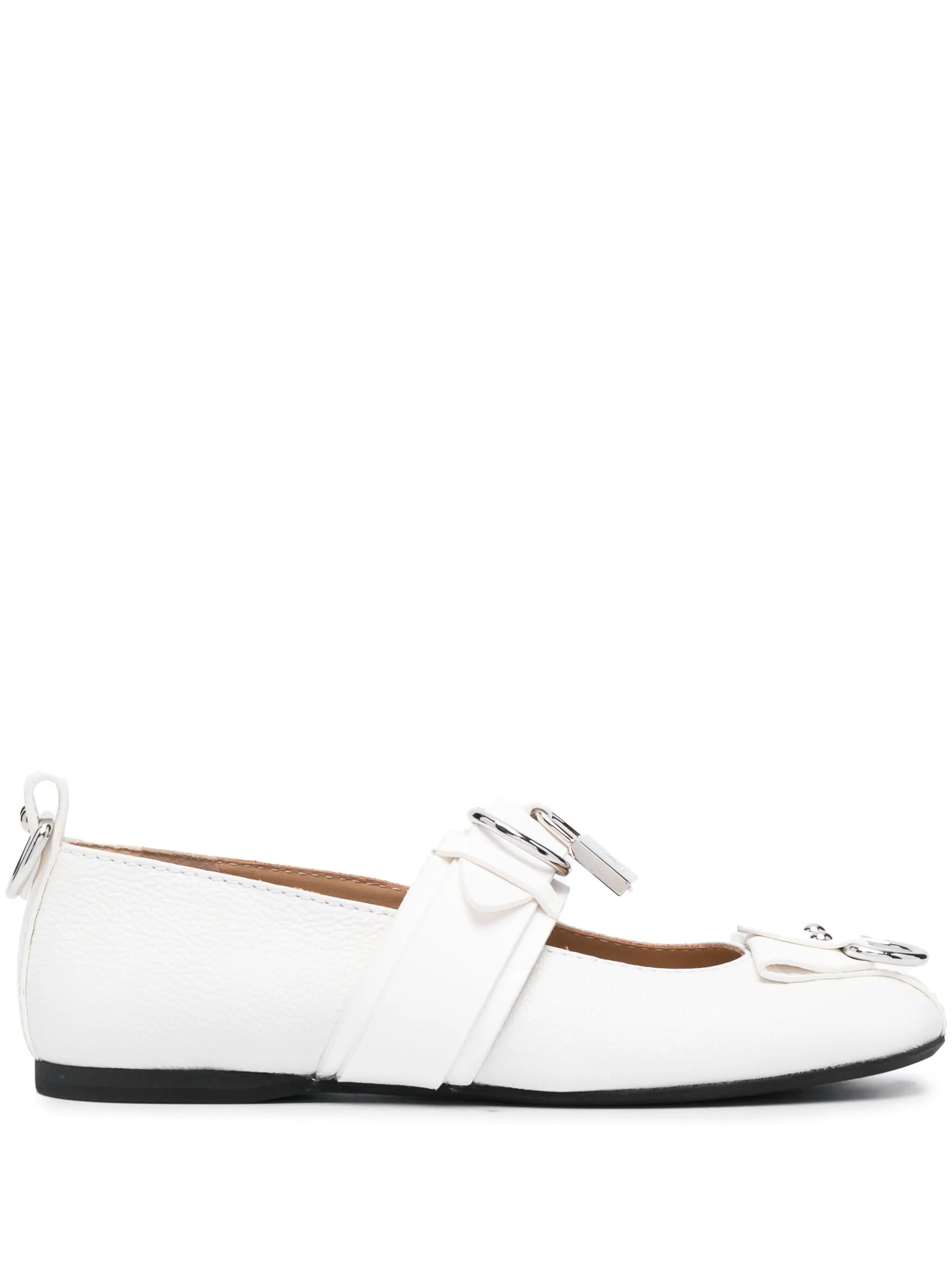 padlock-detail ballerina shoes