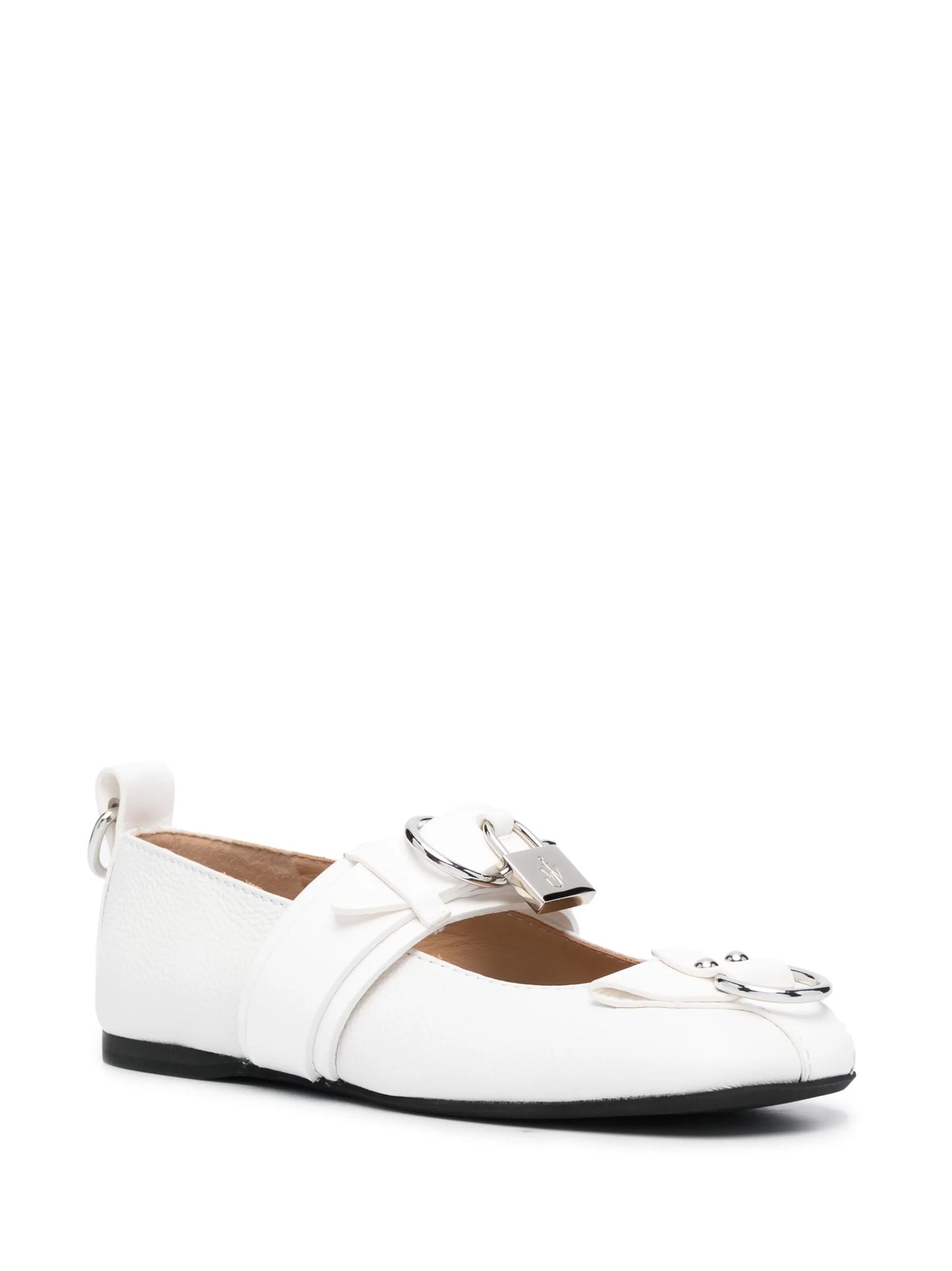 padlock-detail ballerina shoes