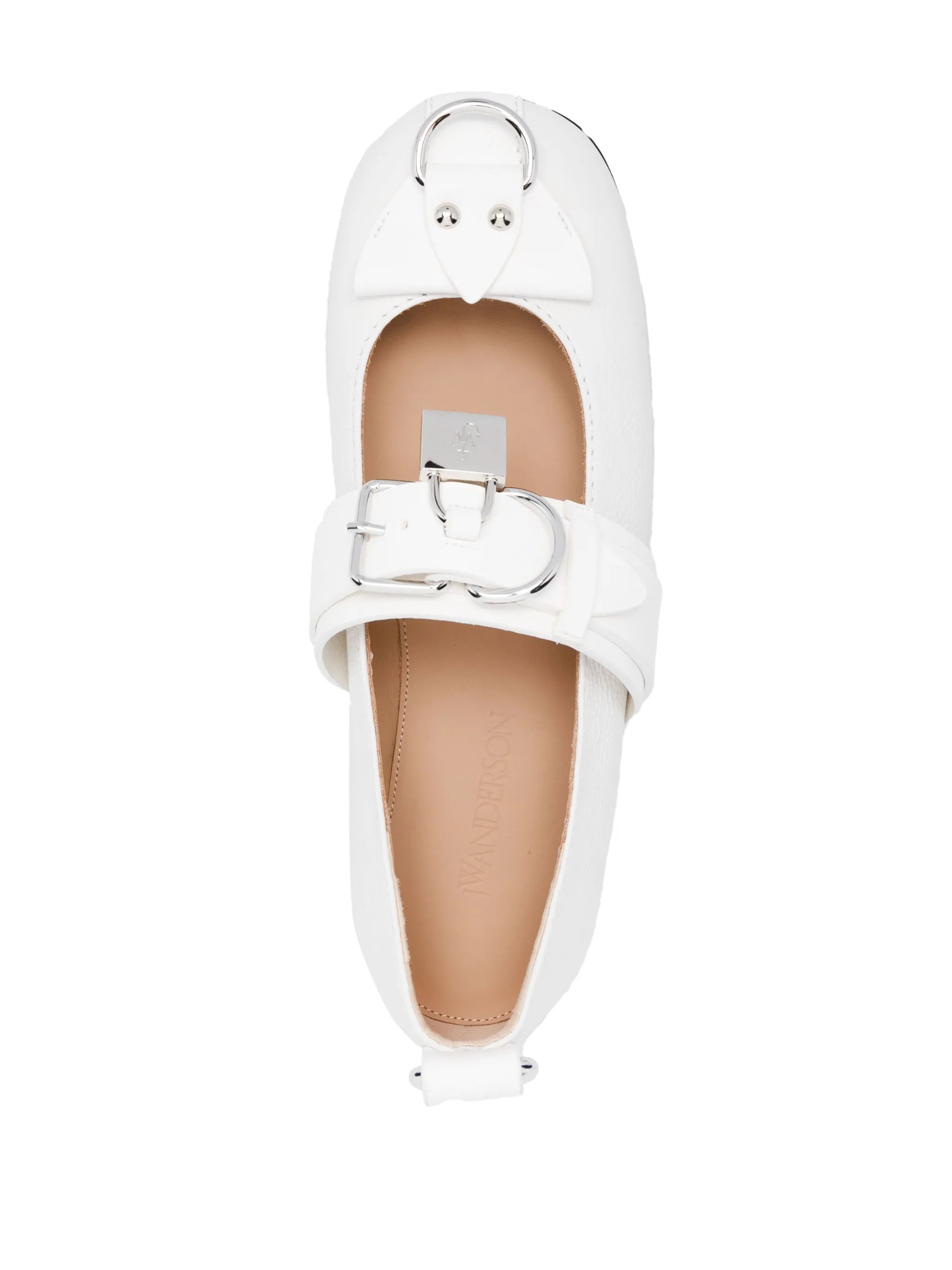 padlock-detail ballerina shoes