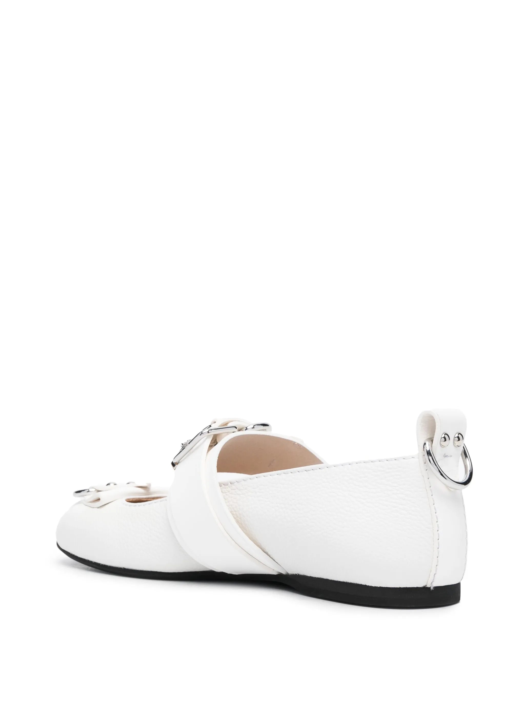 padlock-detail ballerina shoes