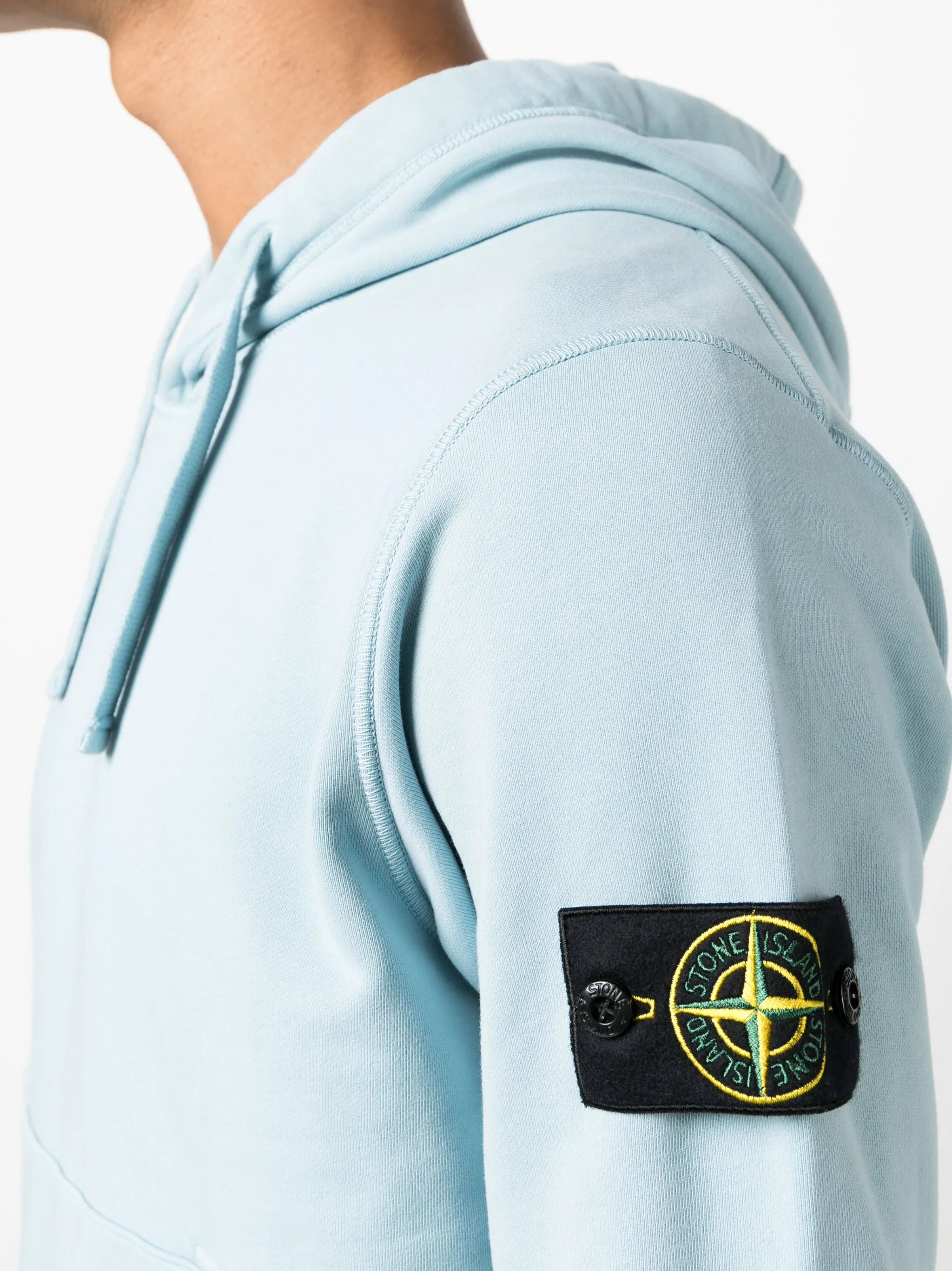 Compass-patch high-neck sweatshirt