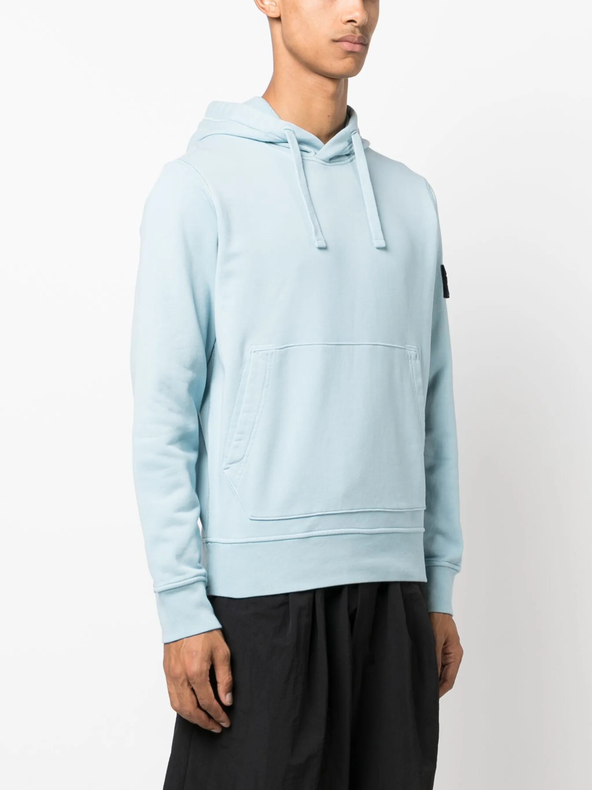Compass-patch high-neck sweatshirt
