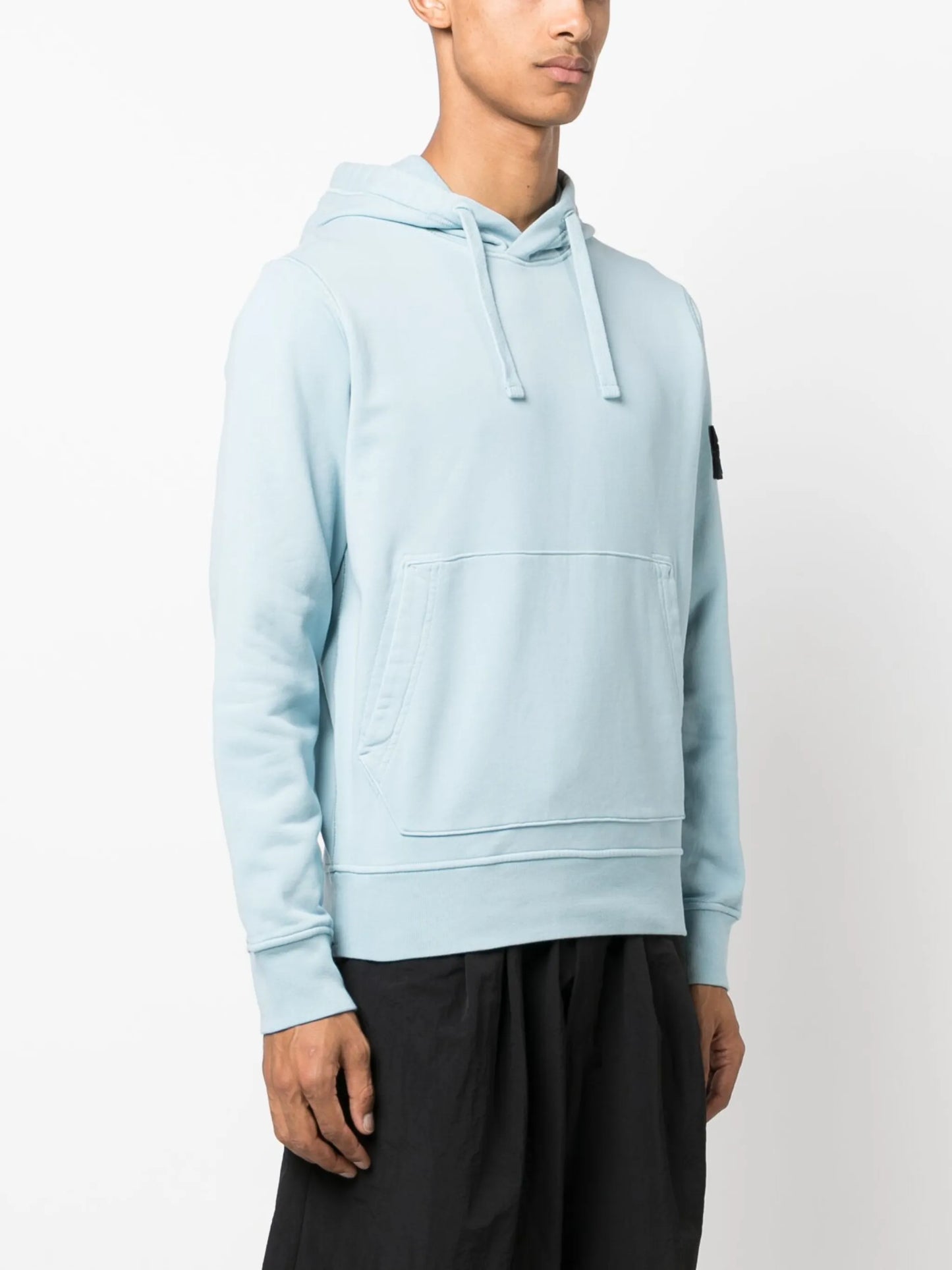 Compass-patch high-neck sweatshirt