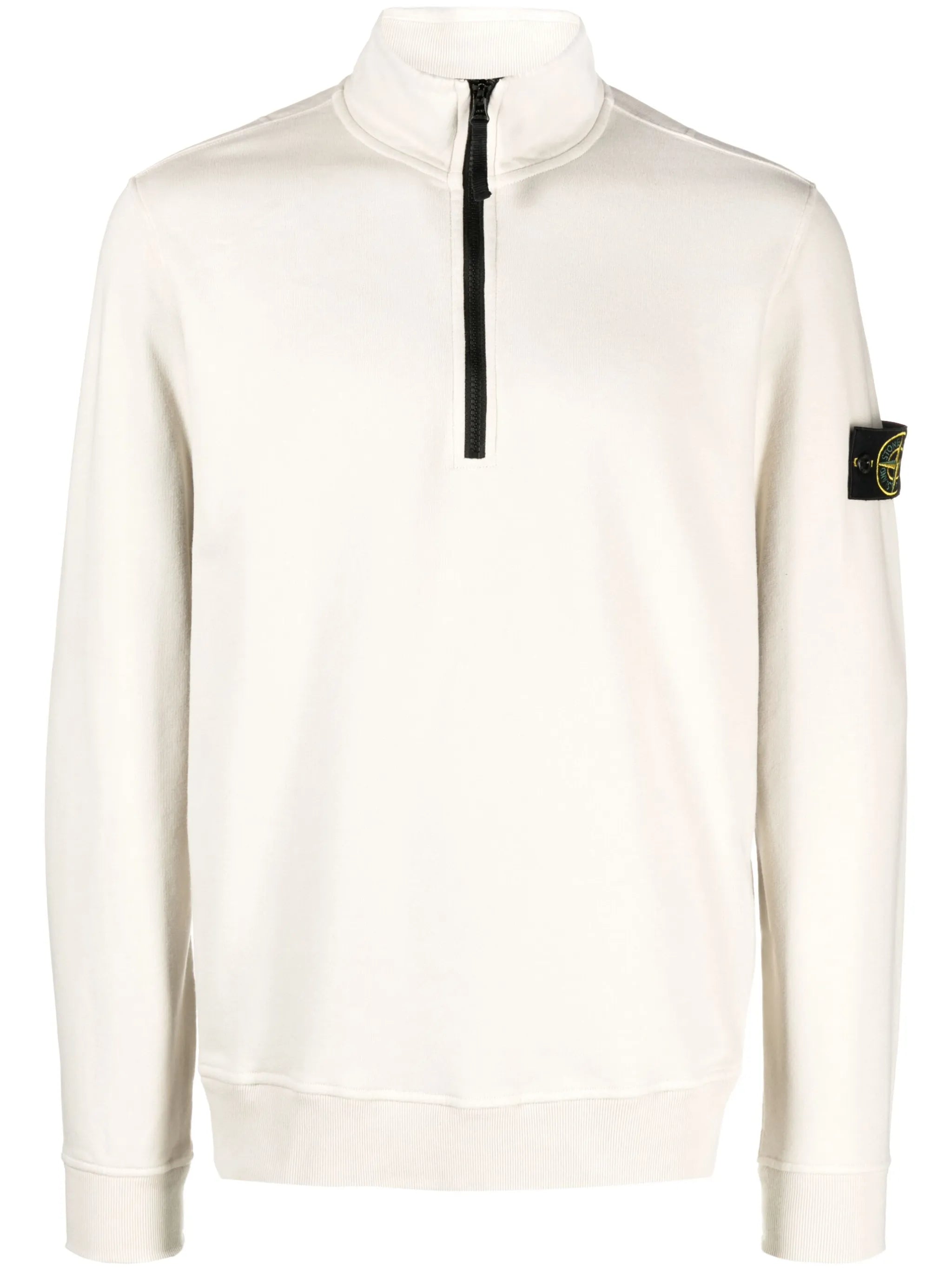 Compass-patch high-neck sweatshirt