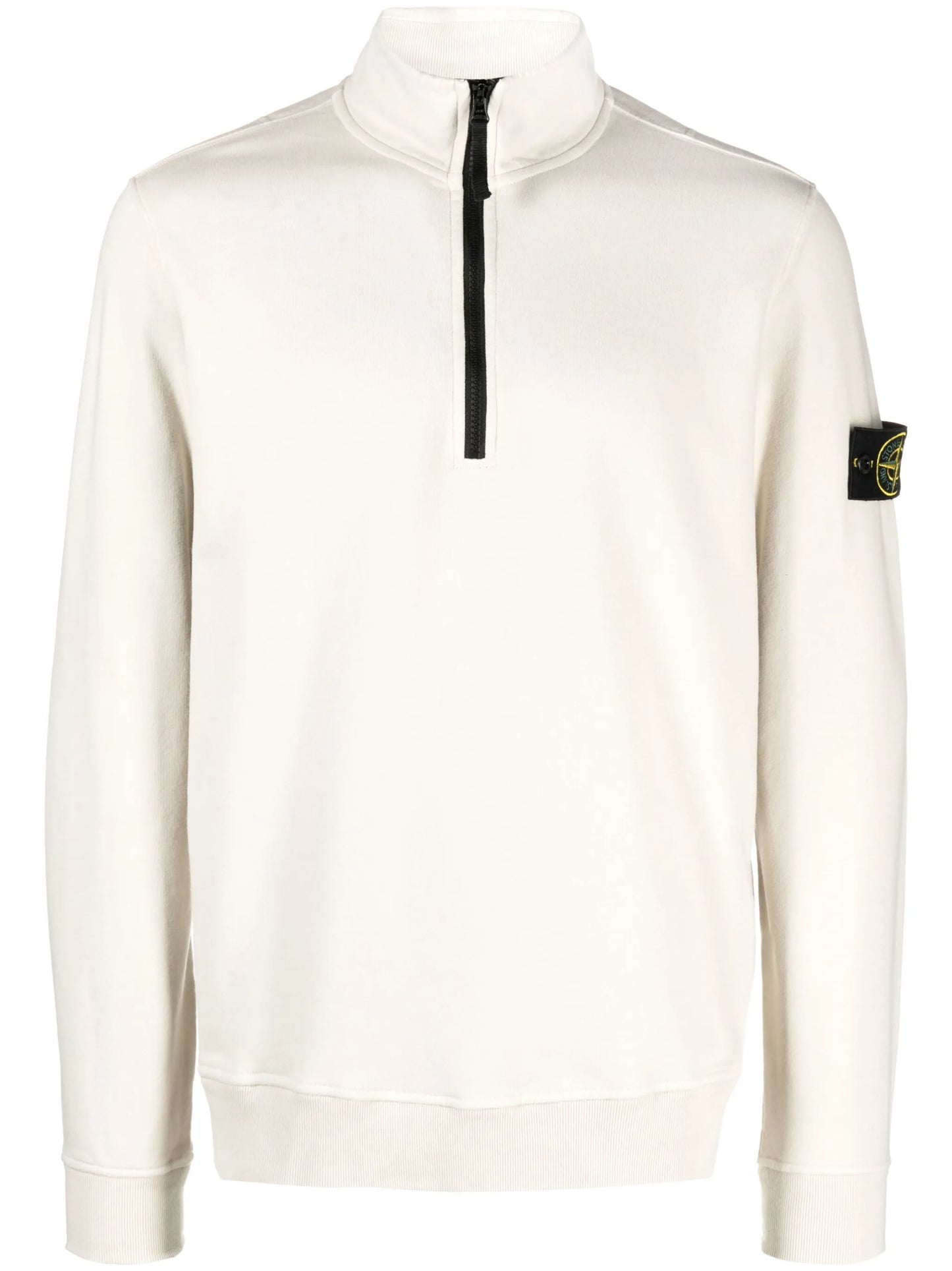 Compass-patch high-neck sweatshirt