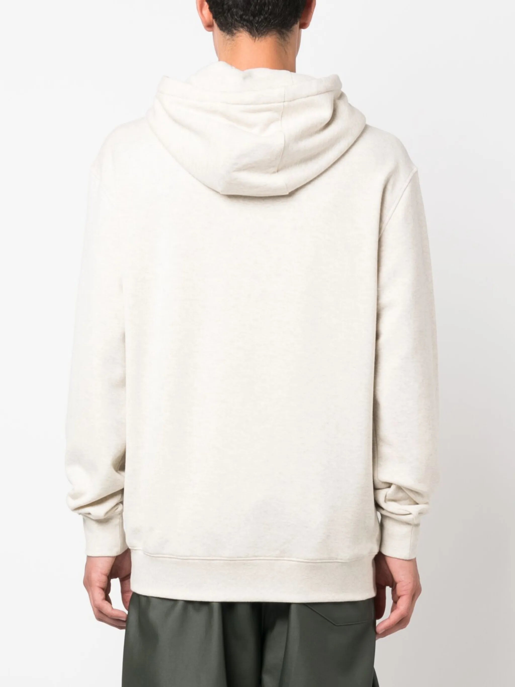 logo-print cotton hoodie