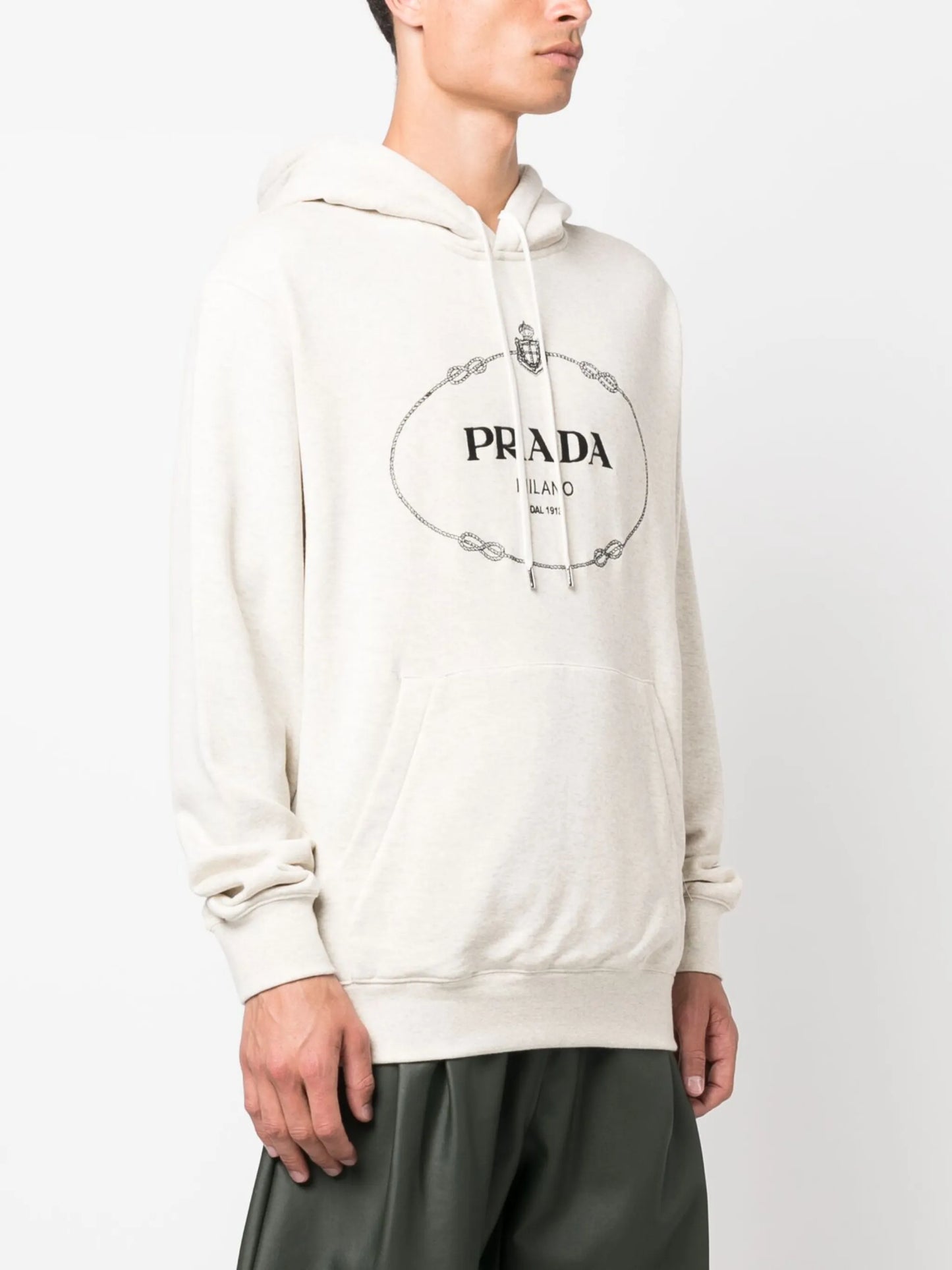 logo-print cotton hoodie