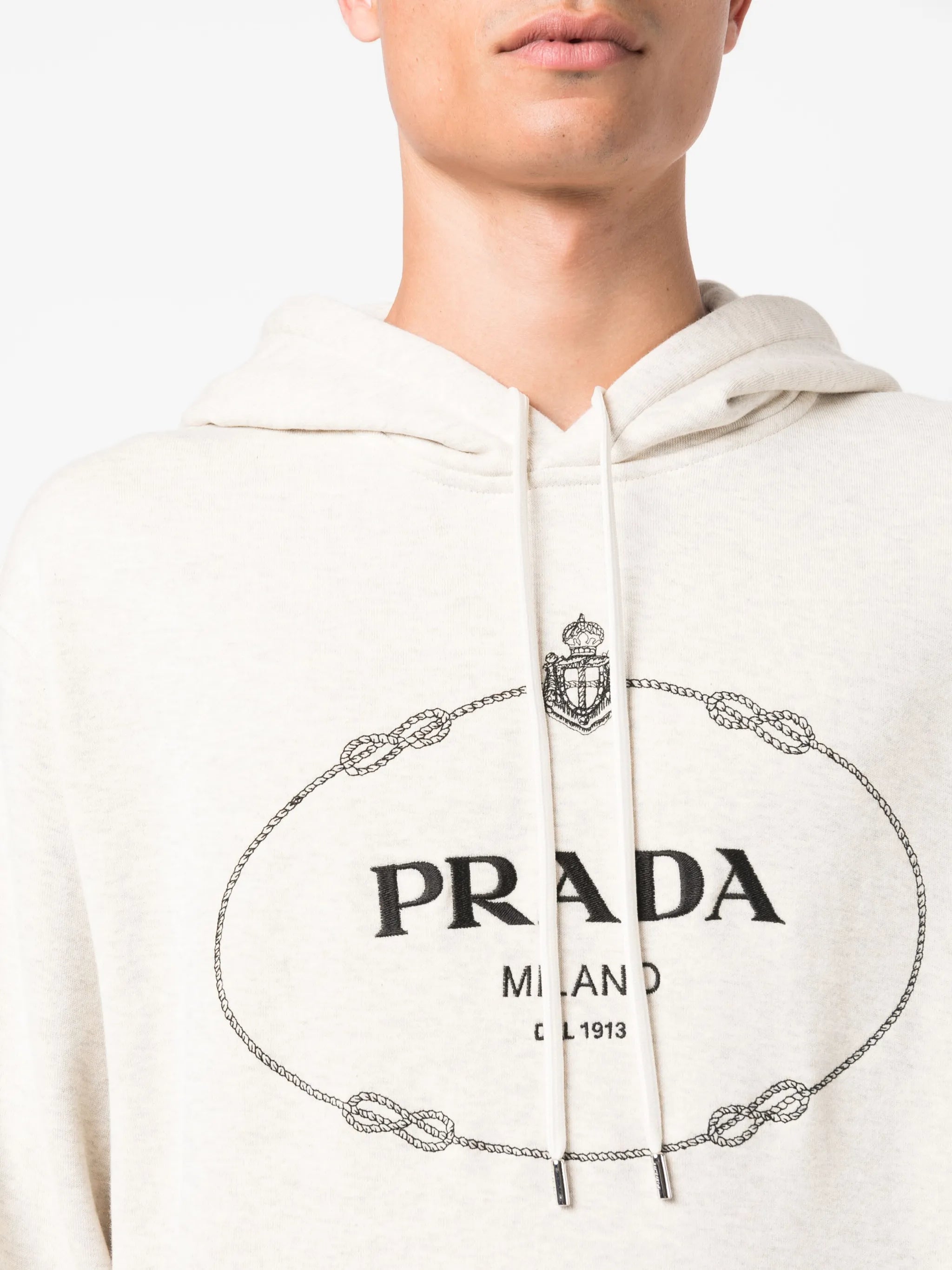 logo-print cotton hoodie
