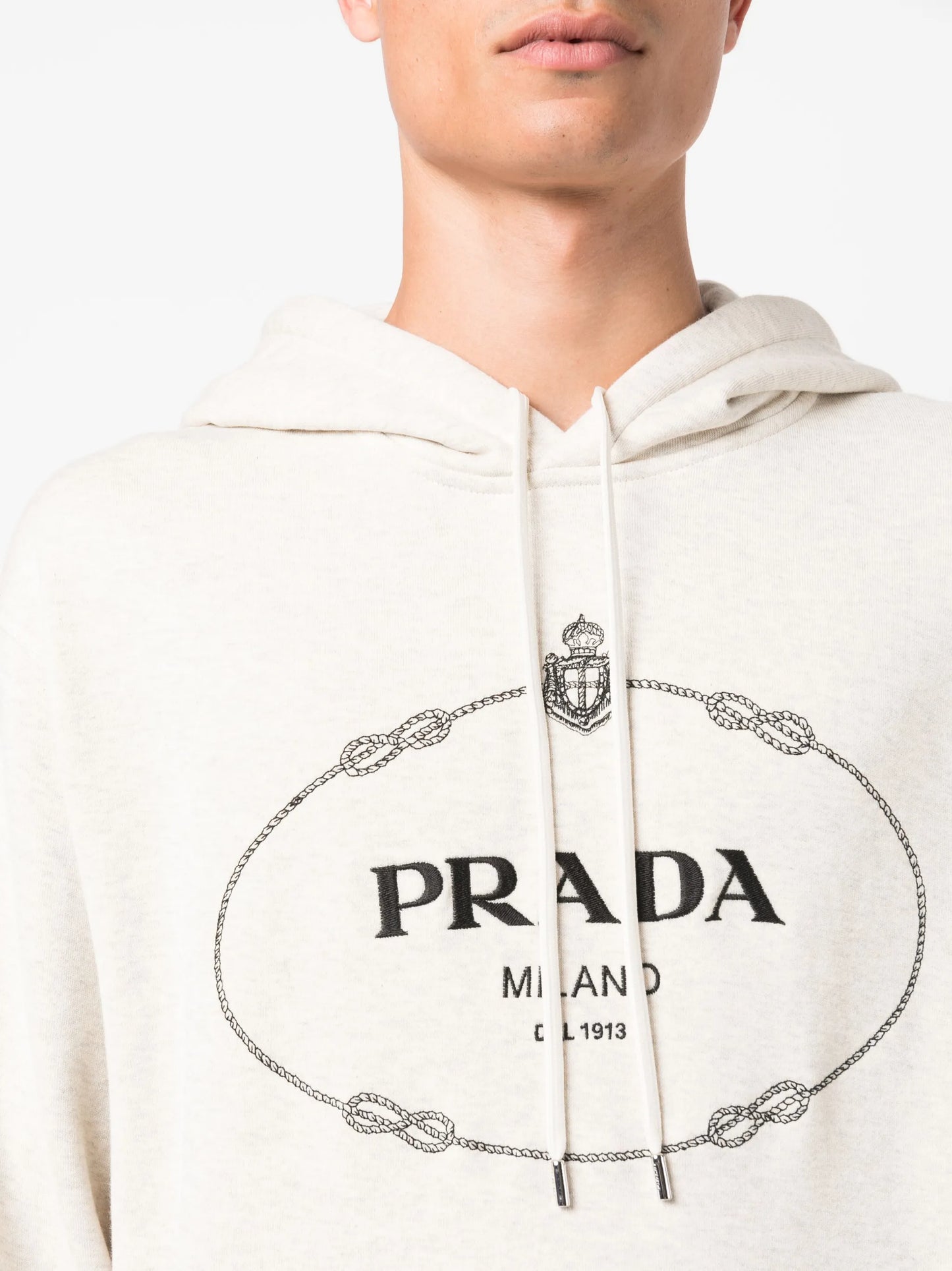 logo-print cotton hoodie