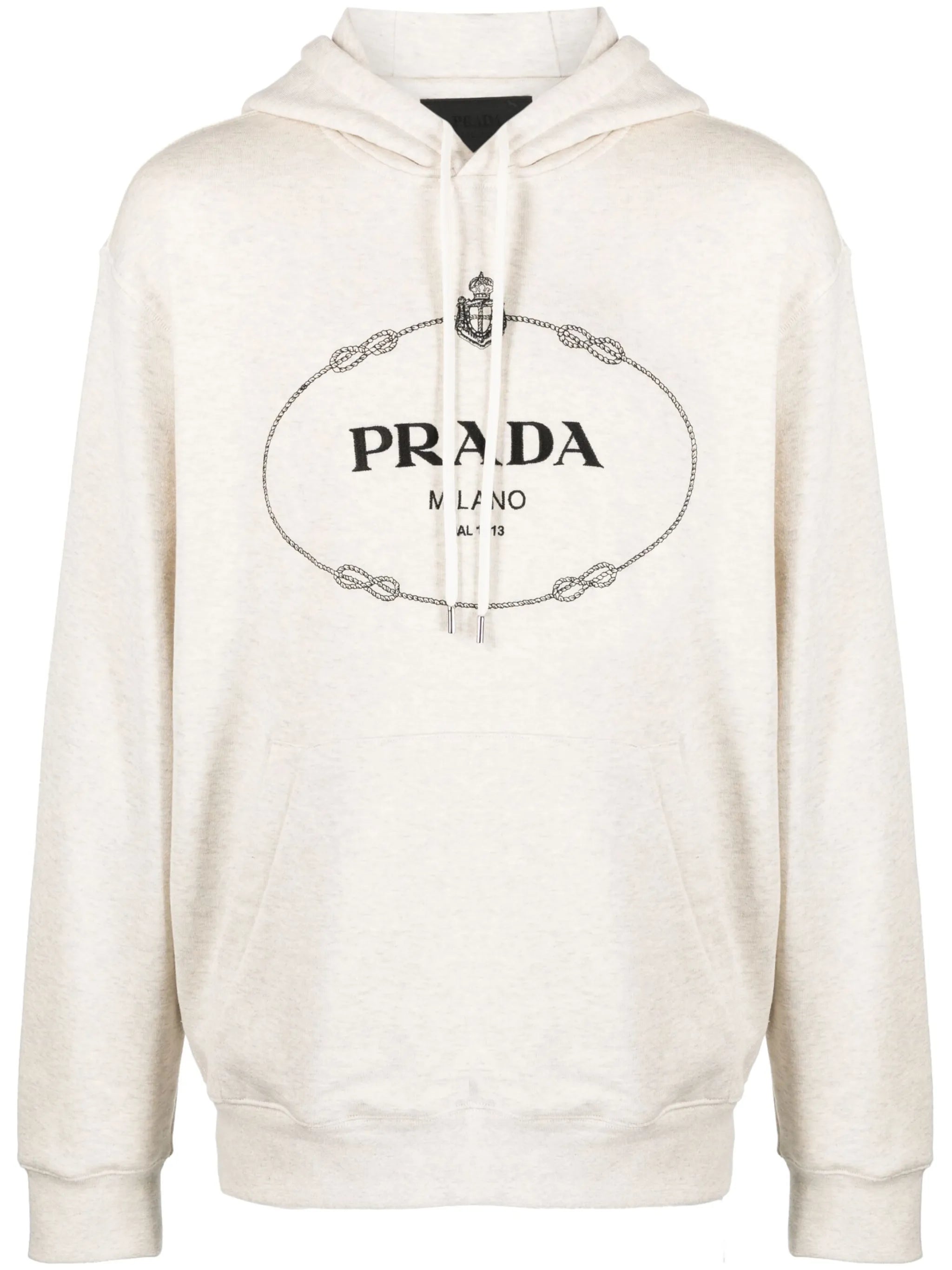logo-print cotton hoodie