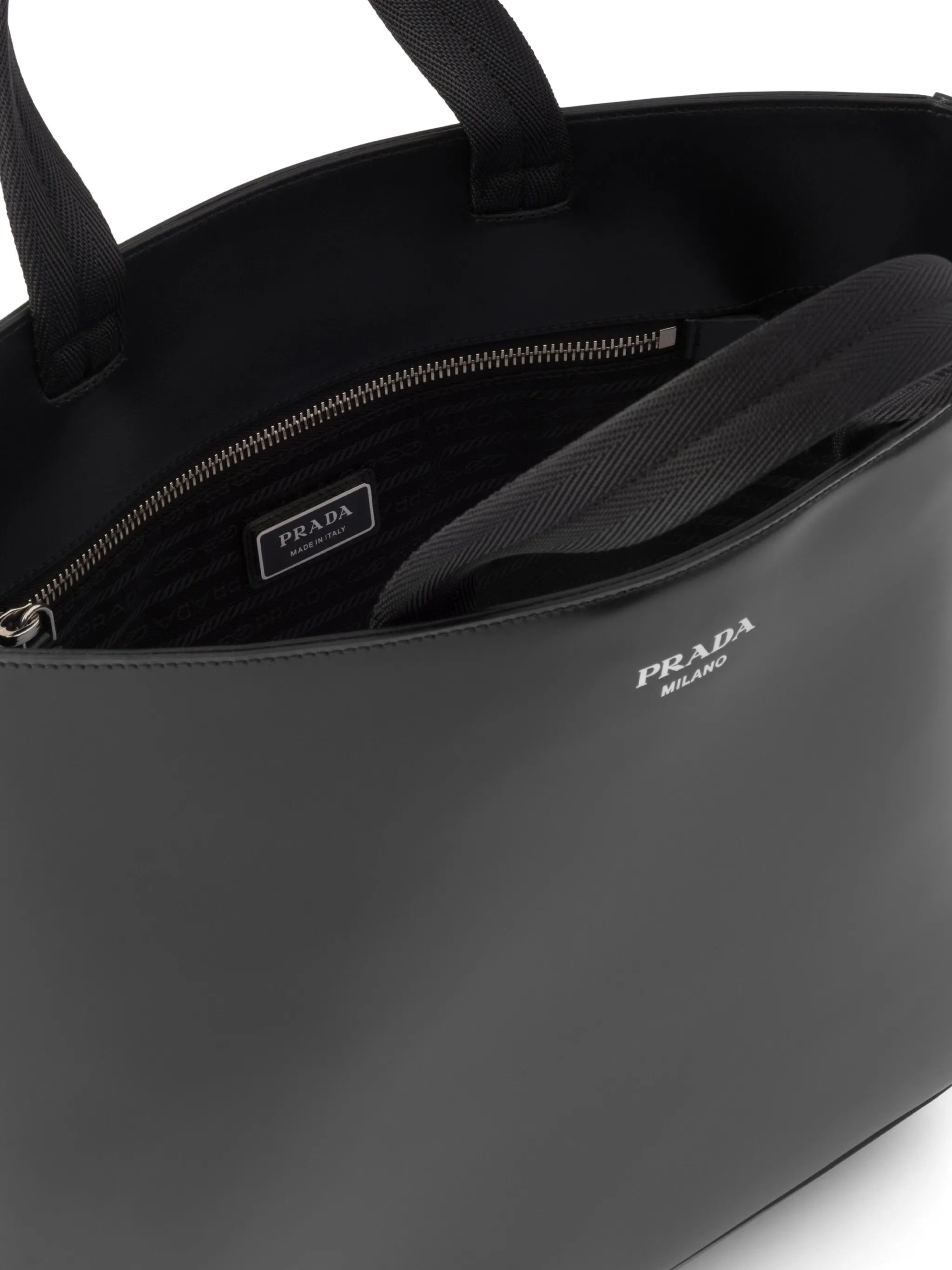 logo-stamp leather tote bag
