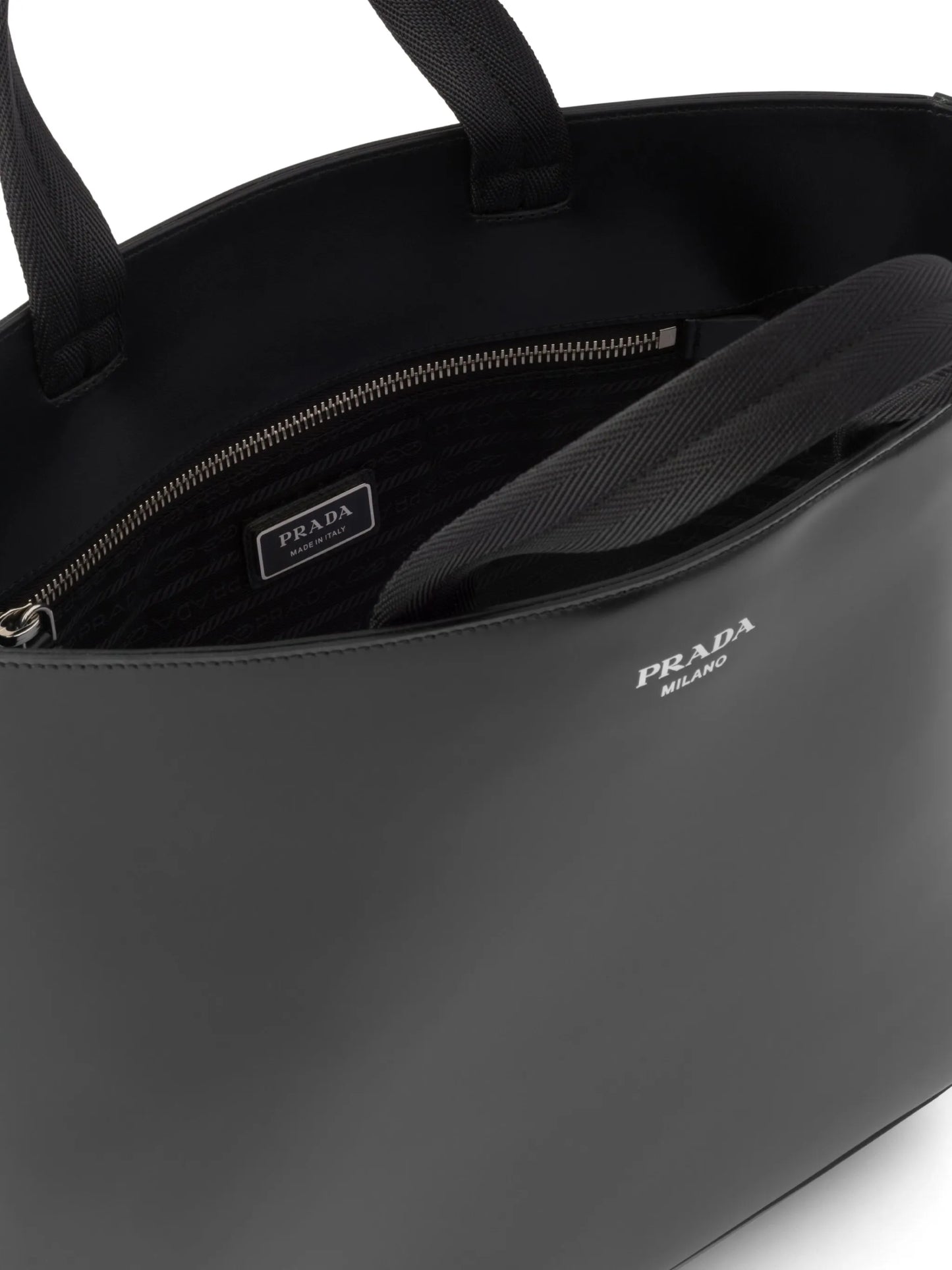 logo-stamp leather tote bag