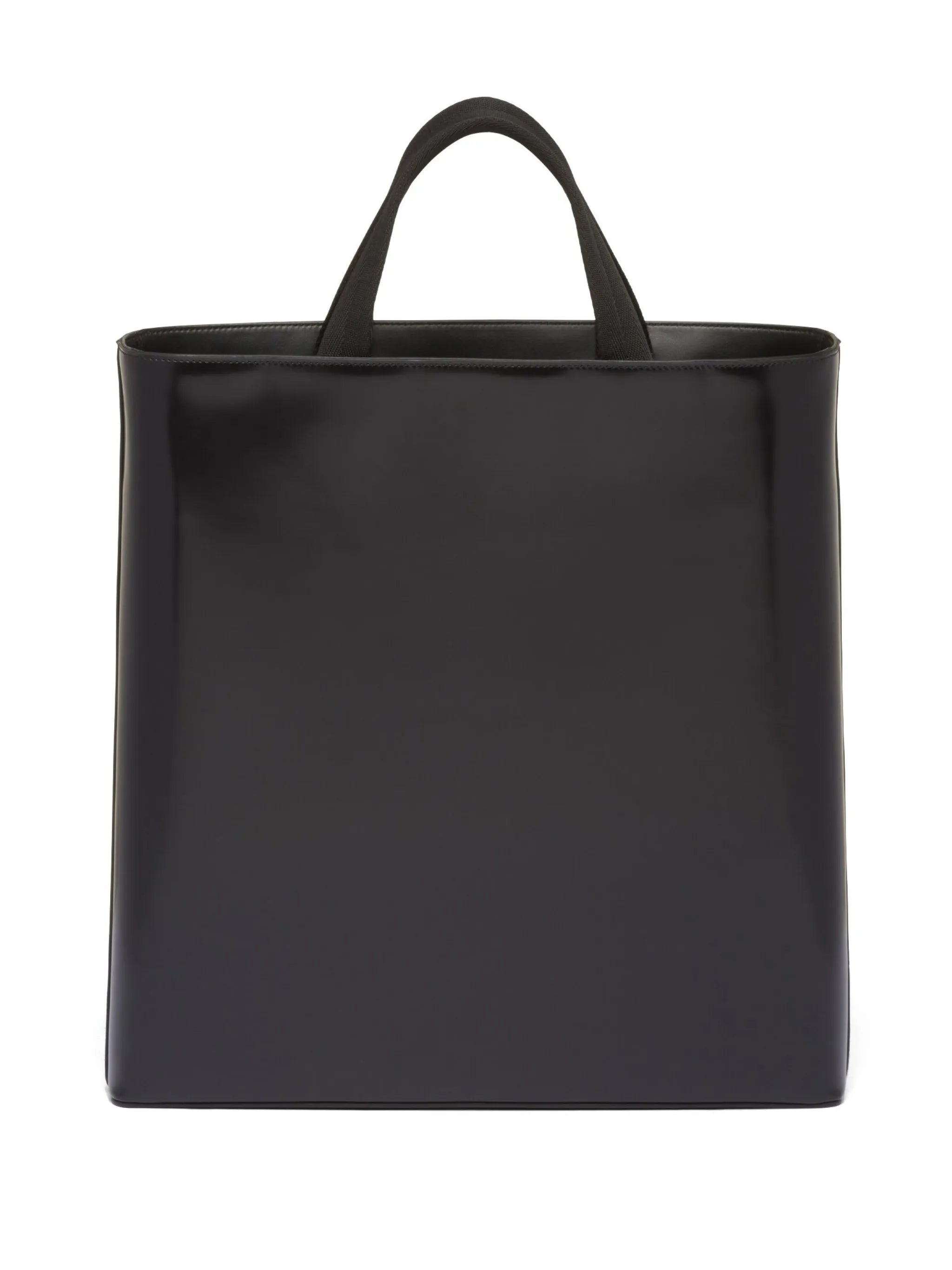 logo-stamp leather tote bag