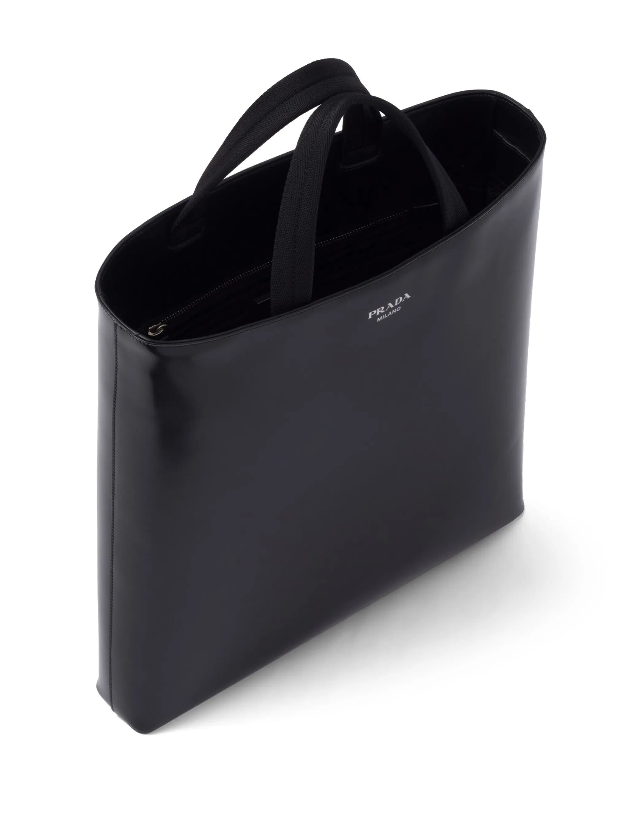 logo-stamp leather tote bag