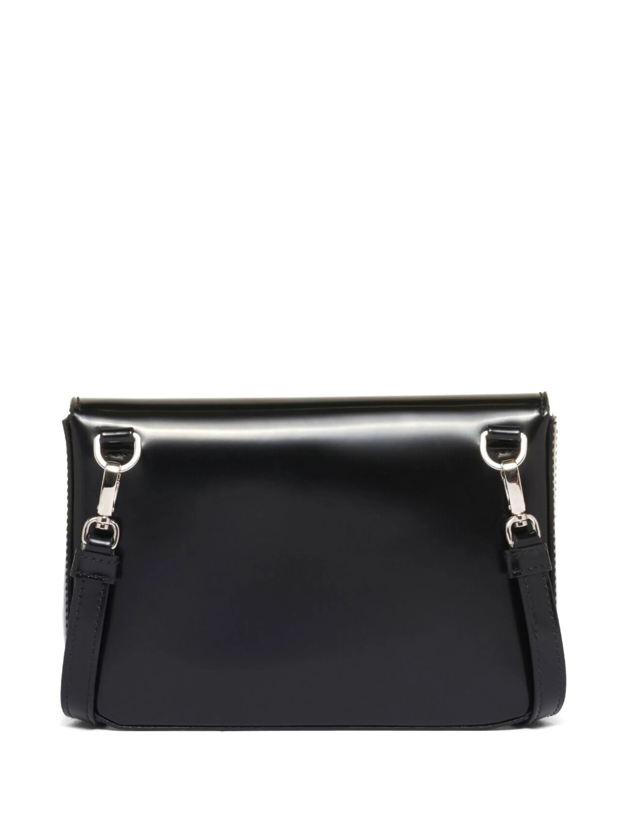 logo-stamp brushed leather bag