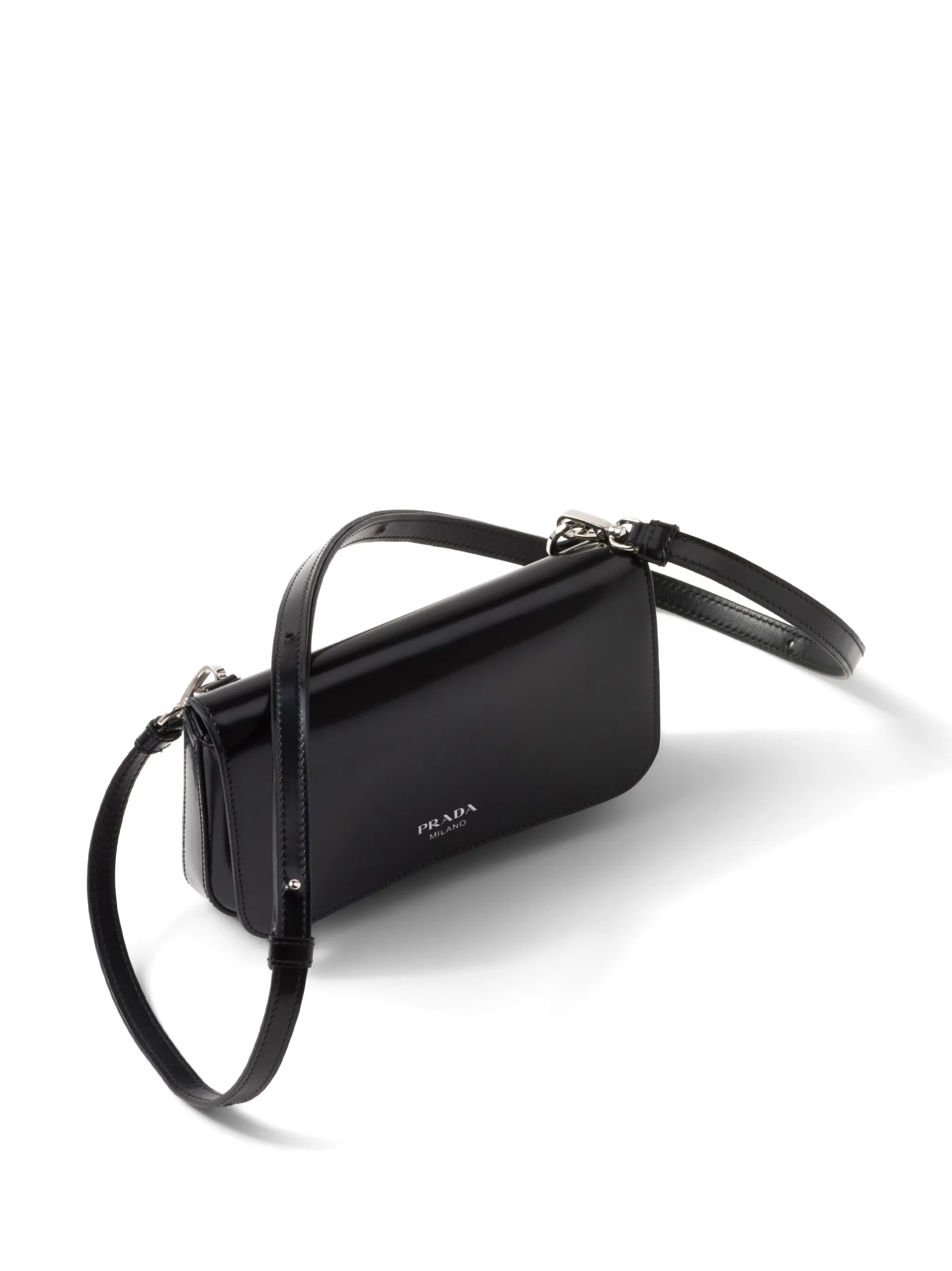 logo-stamp brushed leather bag
