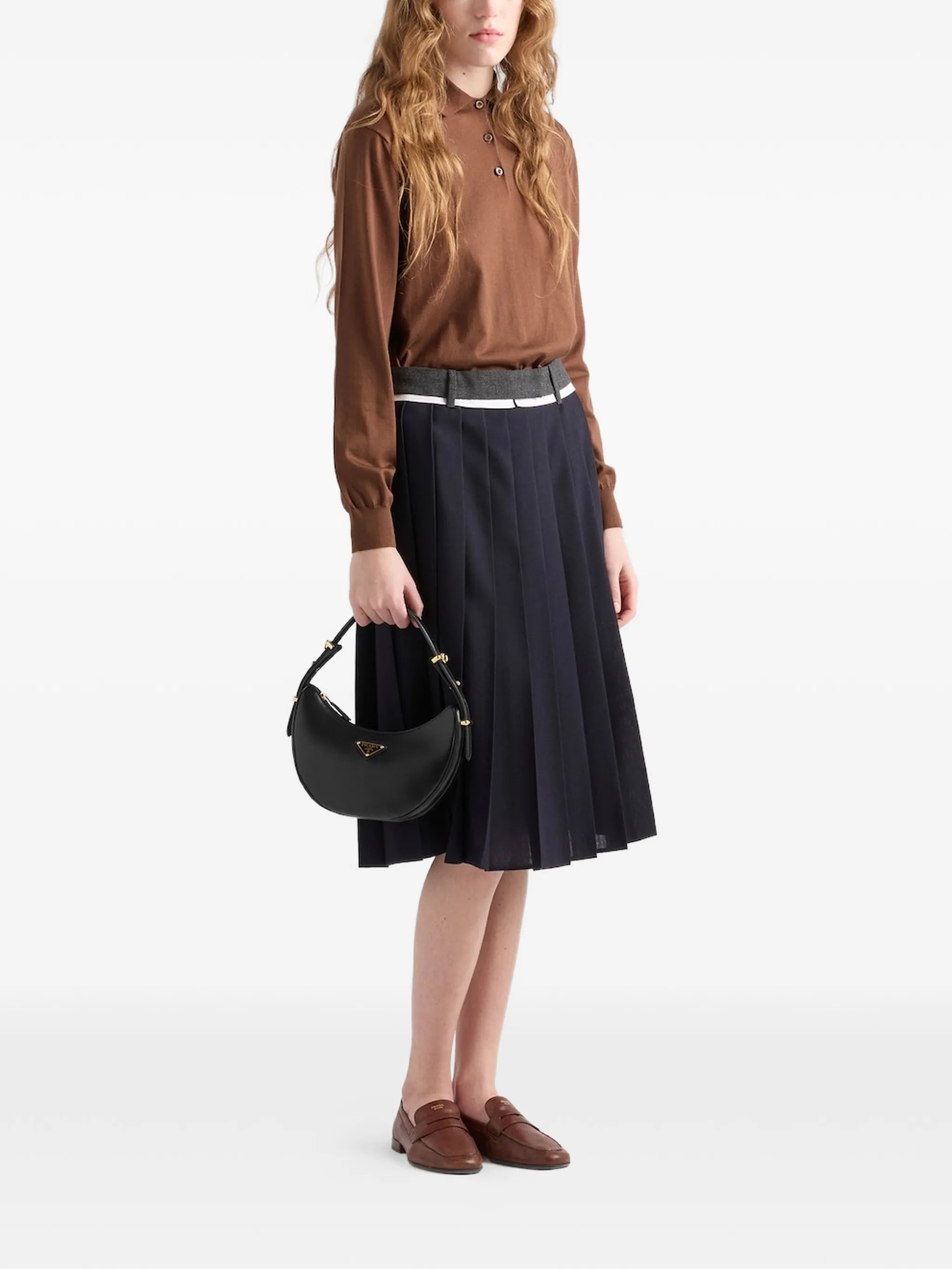 Arqué leather shoulder bag