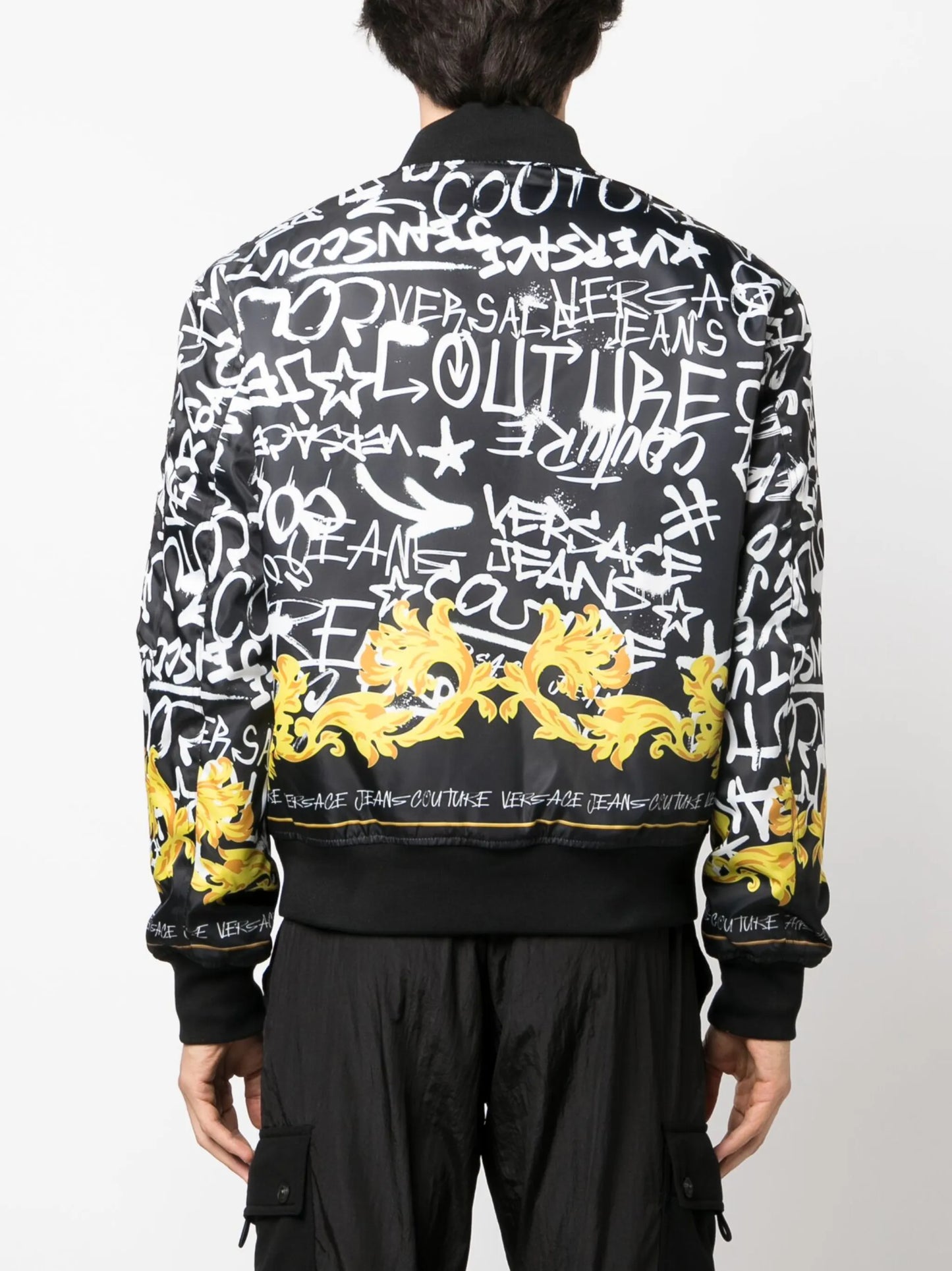graphic-print bomber jacket