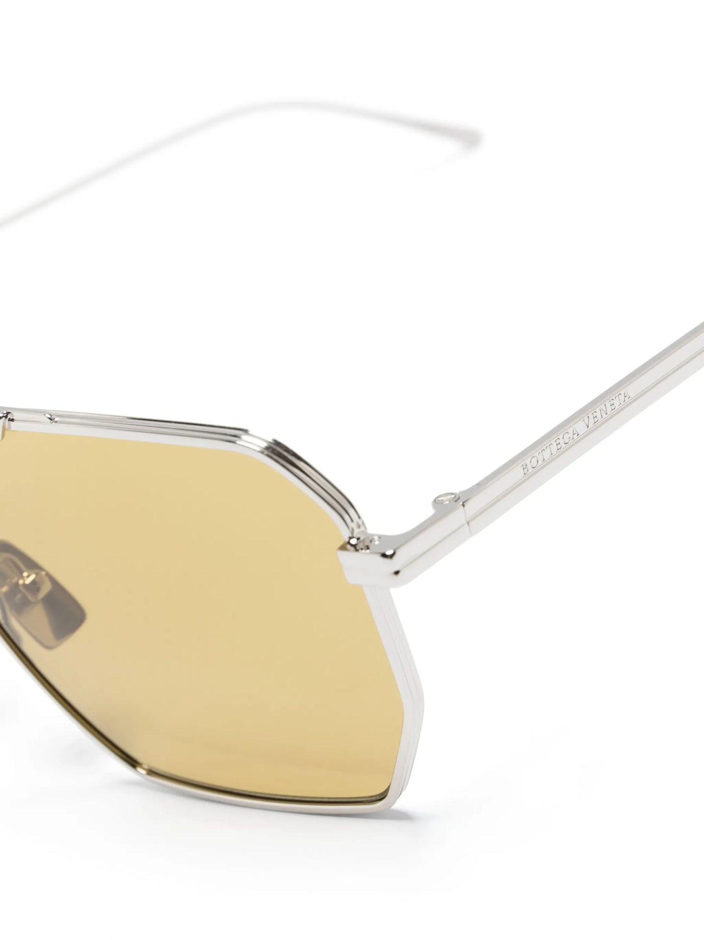 metallic pilot-frame sunglasses