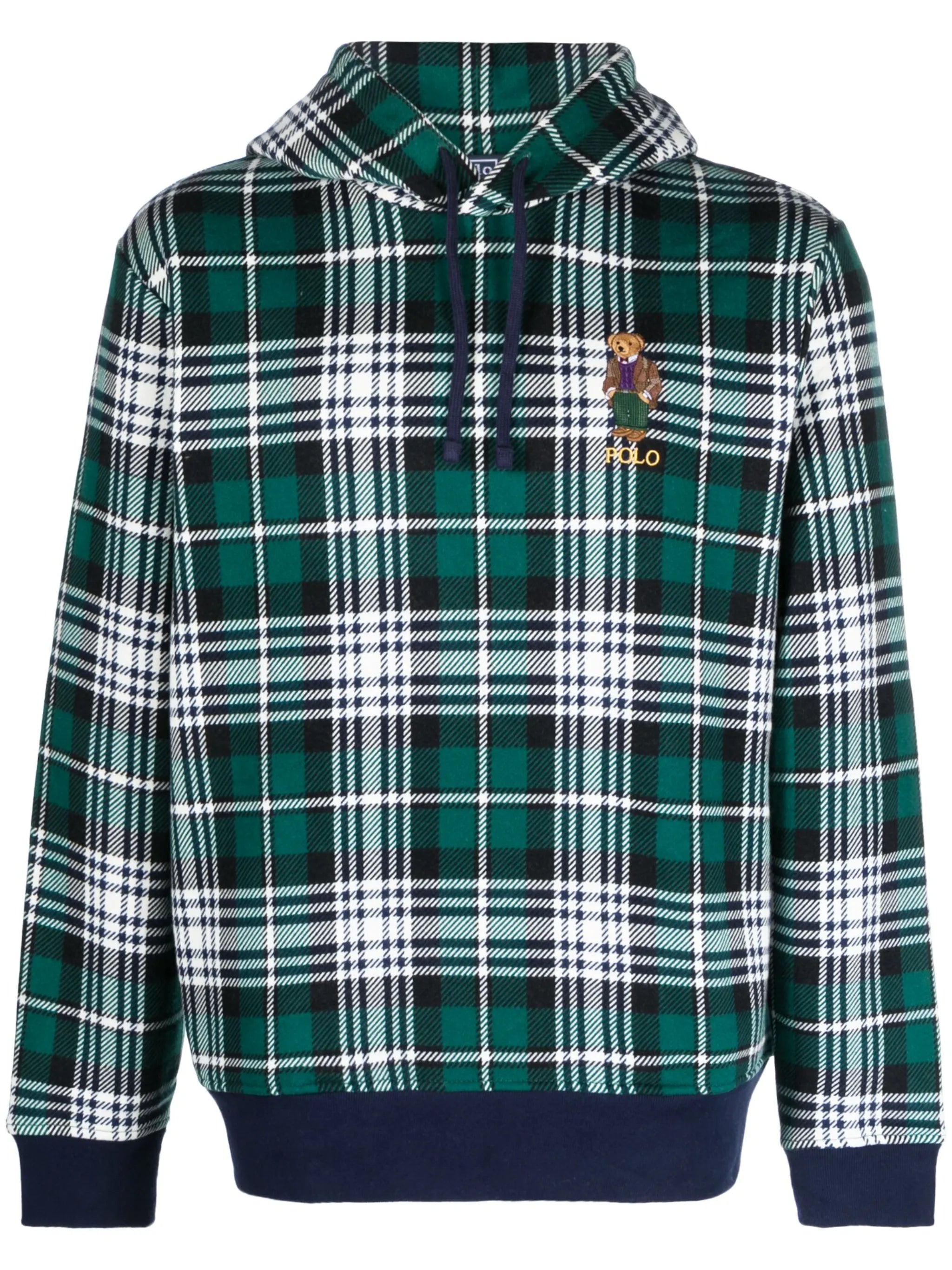 Polo Bear plaid hoodie