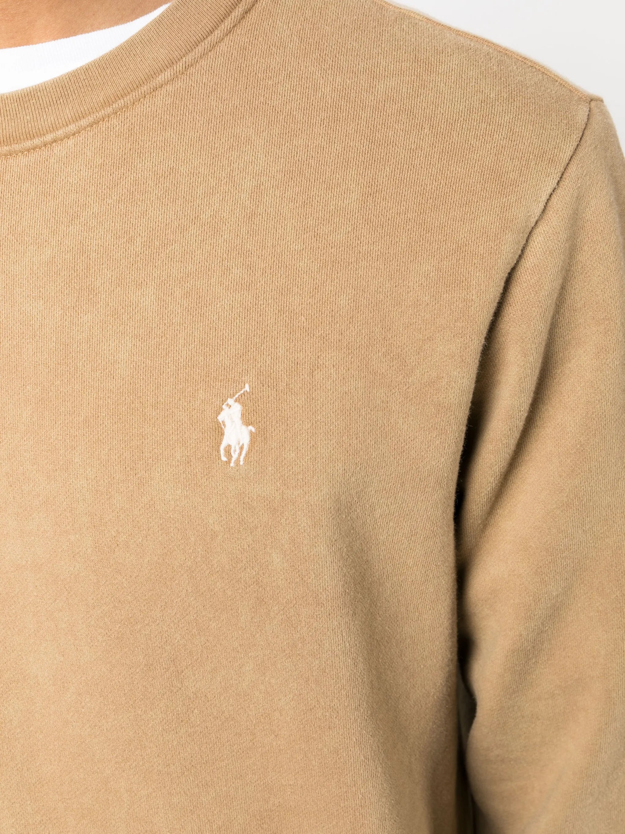 pony-embroidered cotton jumper