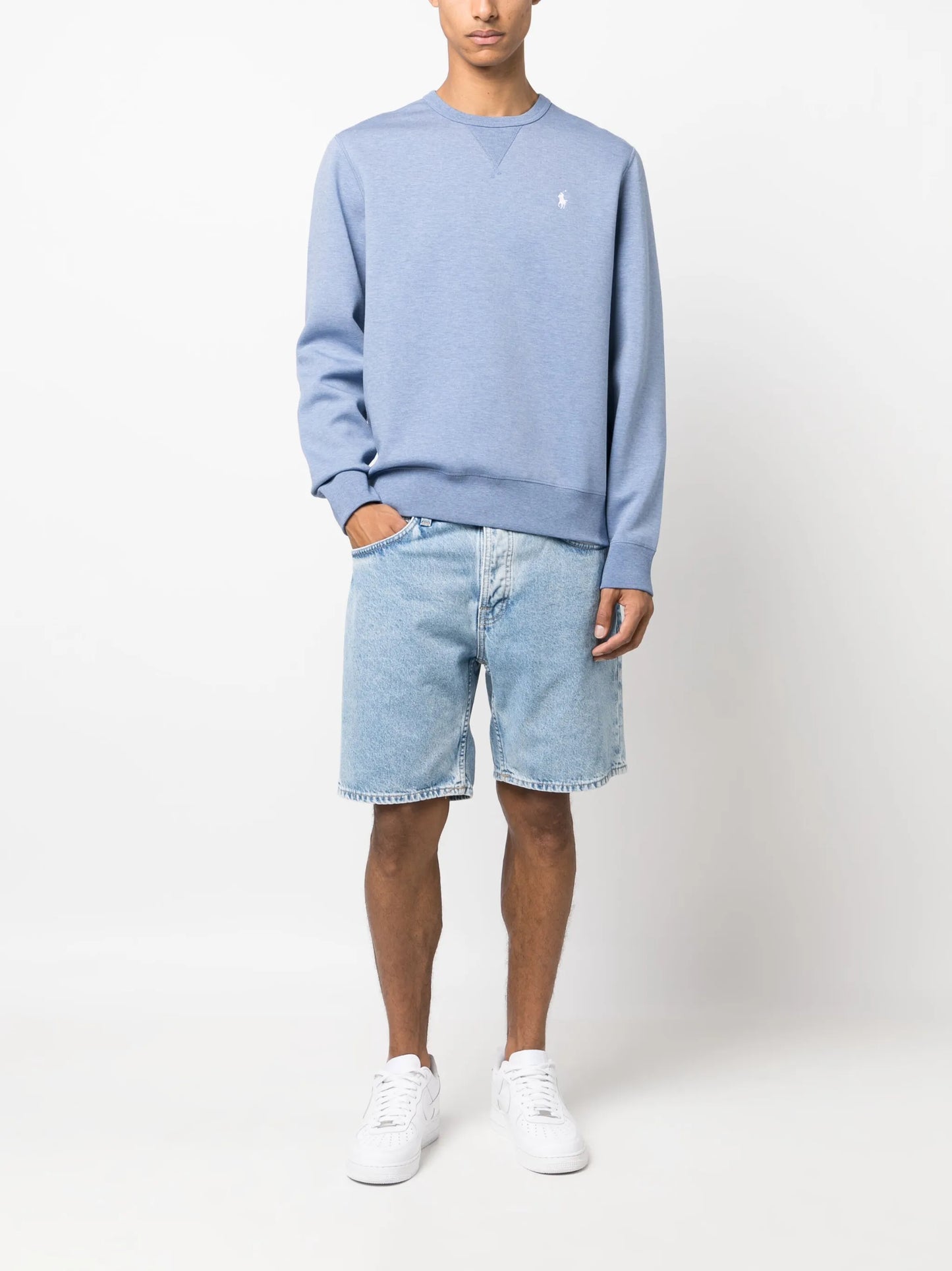 Pony-motif cotton-blend sweatshirt