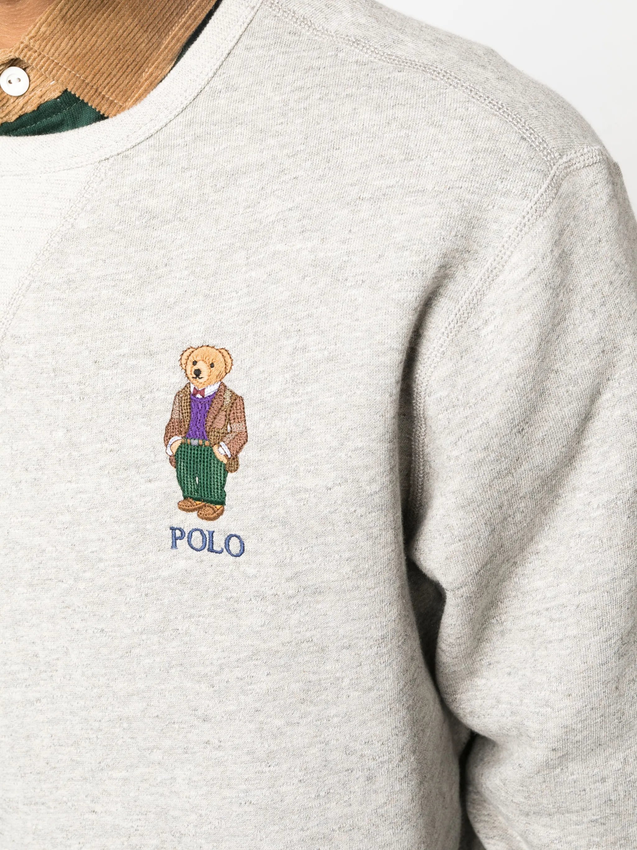 polo-embroidered cotton sweatshirt