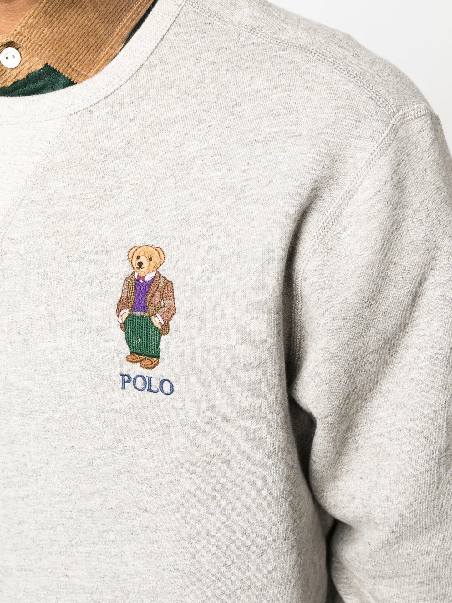 polo-embroidered cotton sweatshirt