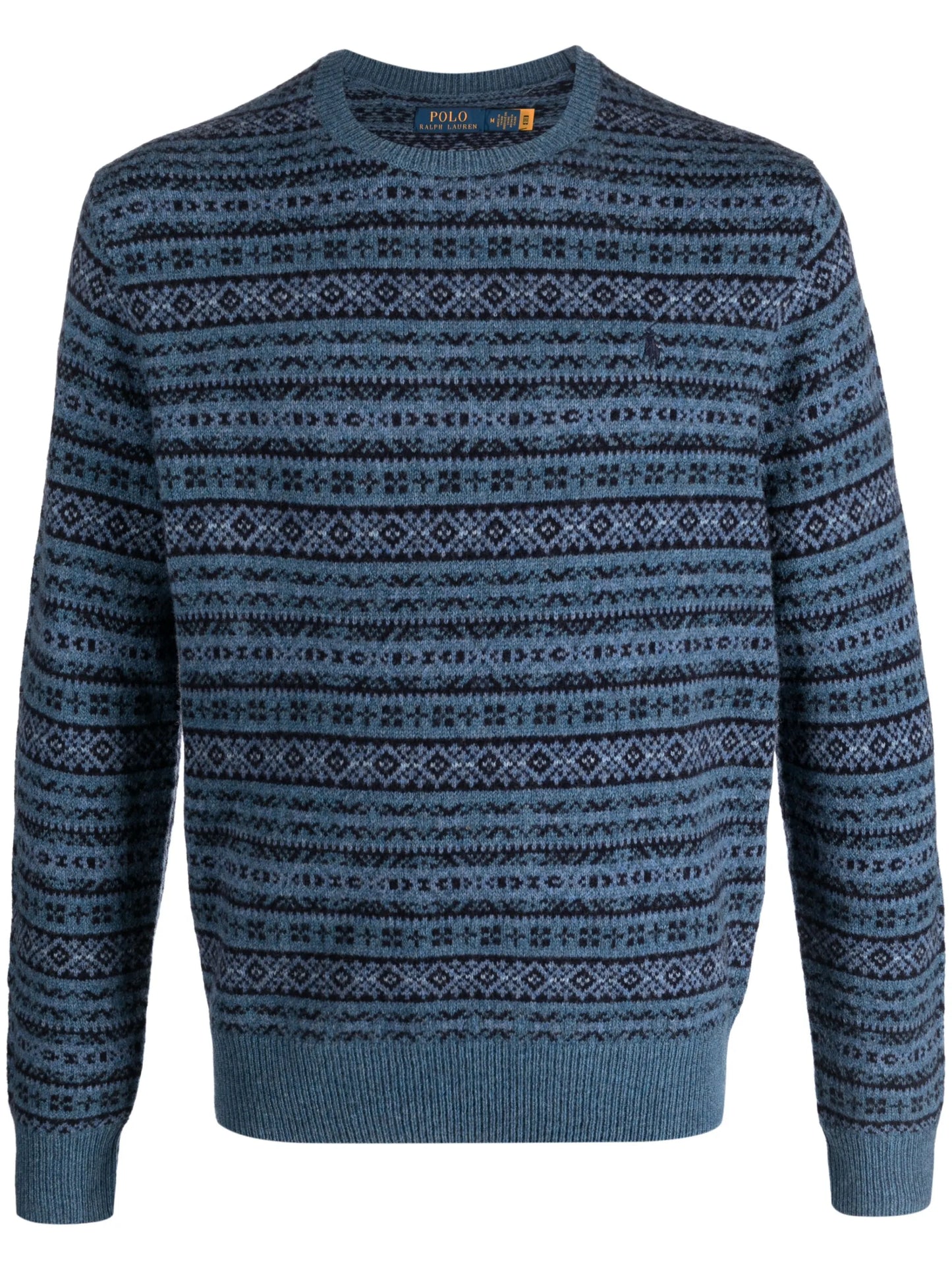 intarsia-knit wool jumper