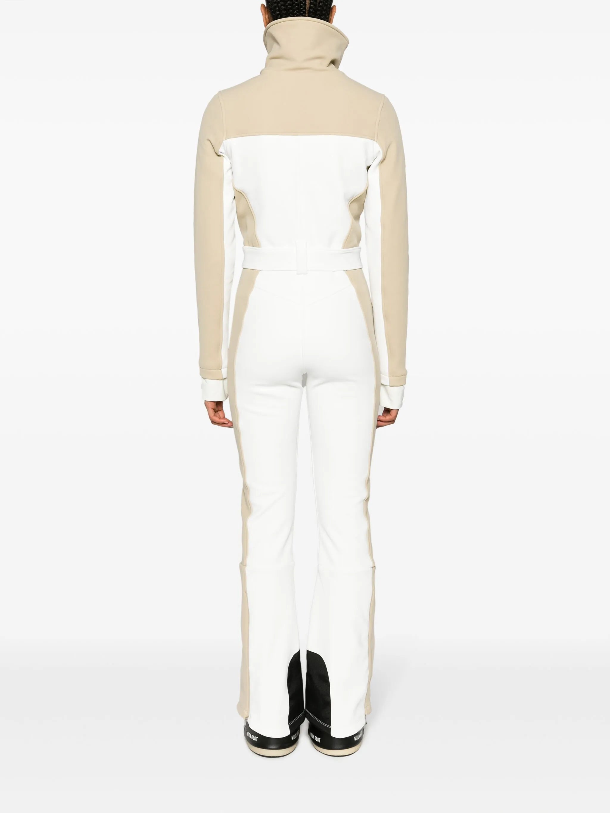 Badia logo-patch belted ski suit