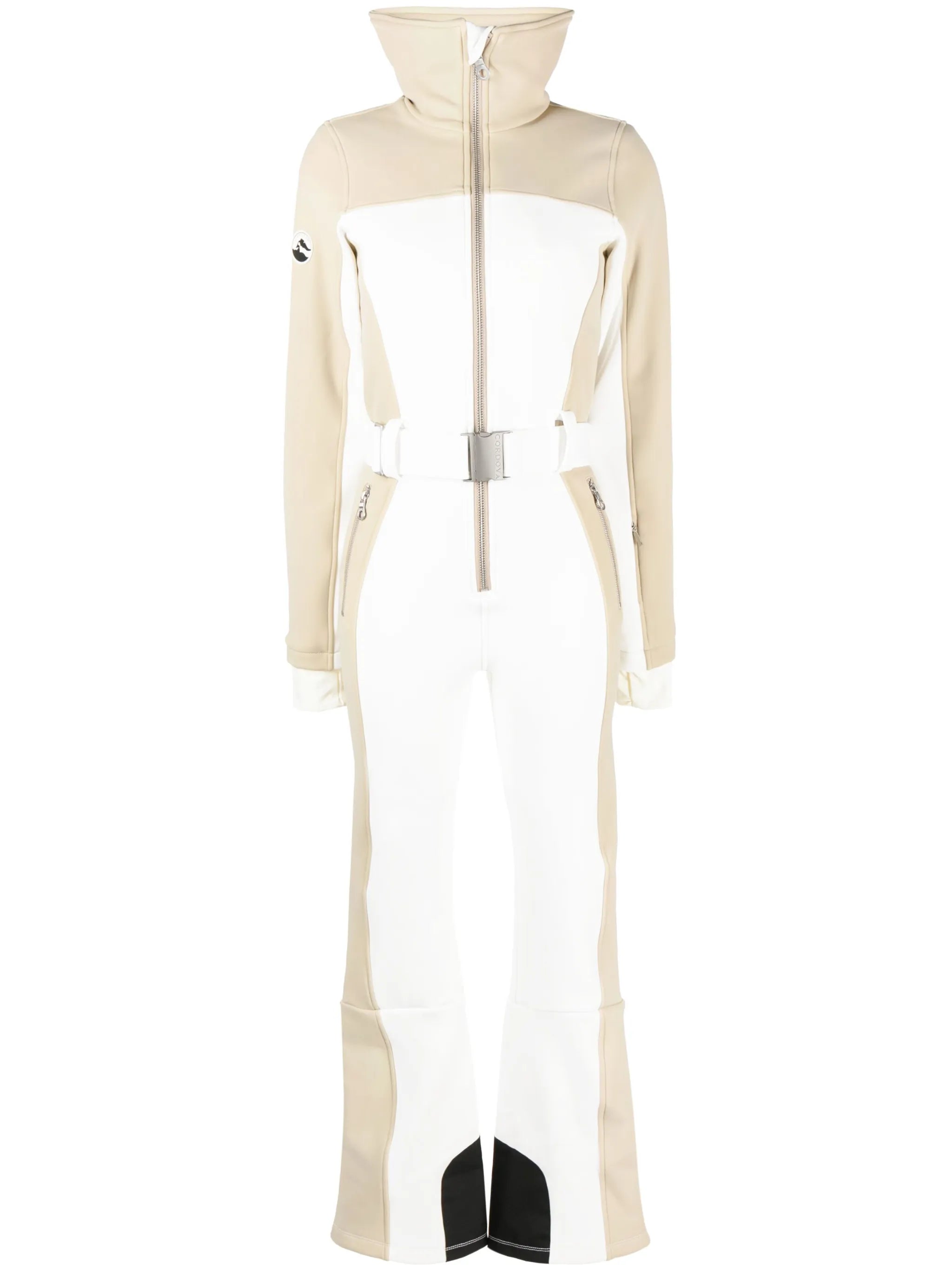 Badia logo-patch belted ski suit