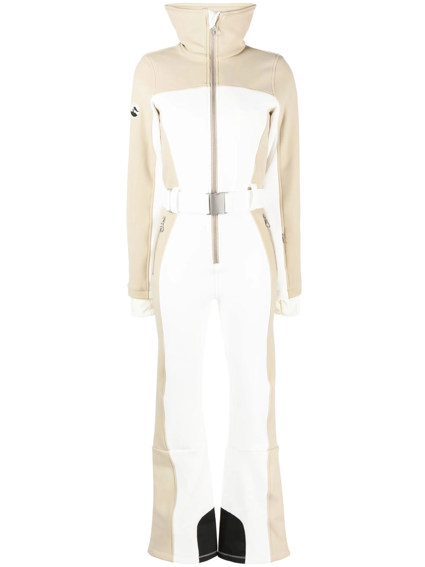 Badia logo-patch belted ski suit