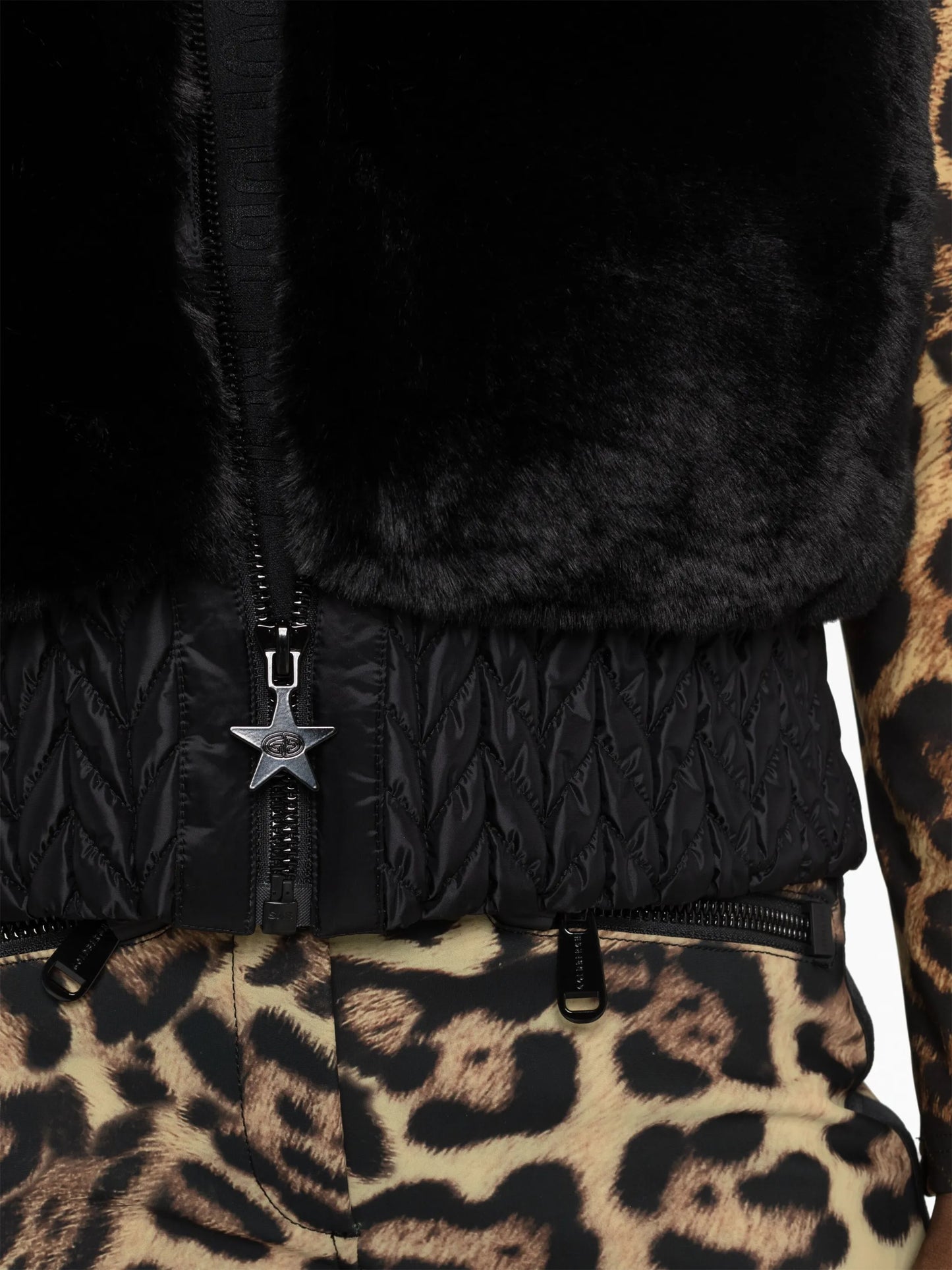 Sophia zip-up fur gilet