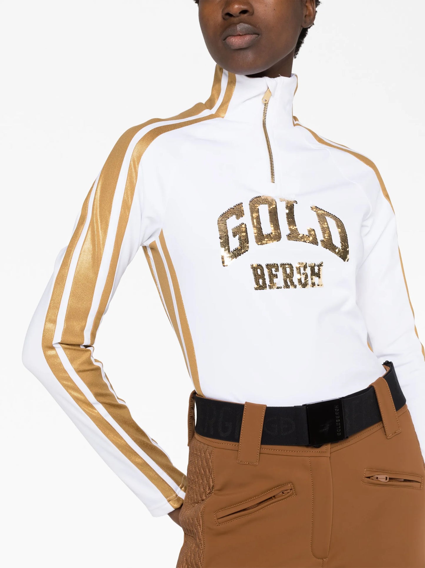 Goblet sequin-embellished ski top