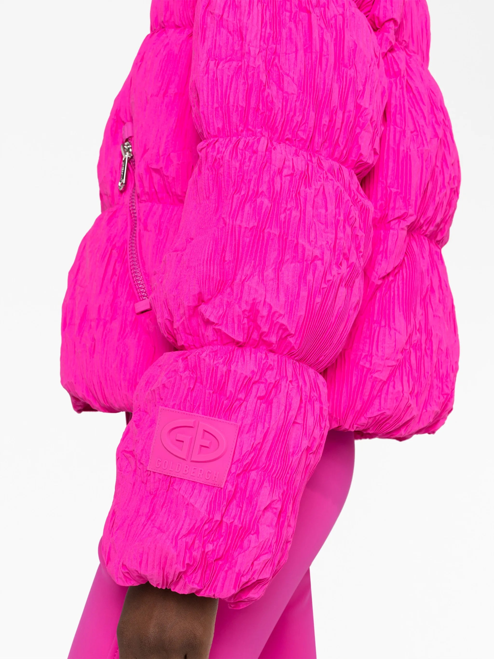 Candyfloss quilted ski jacket