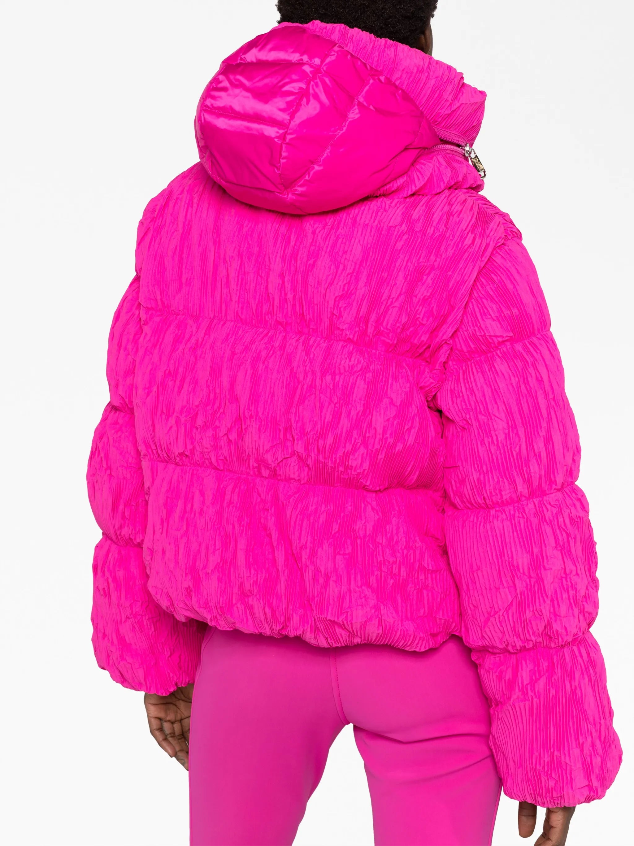 Candyfloss quilted ski jacket