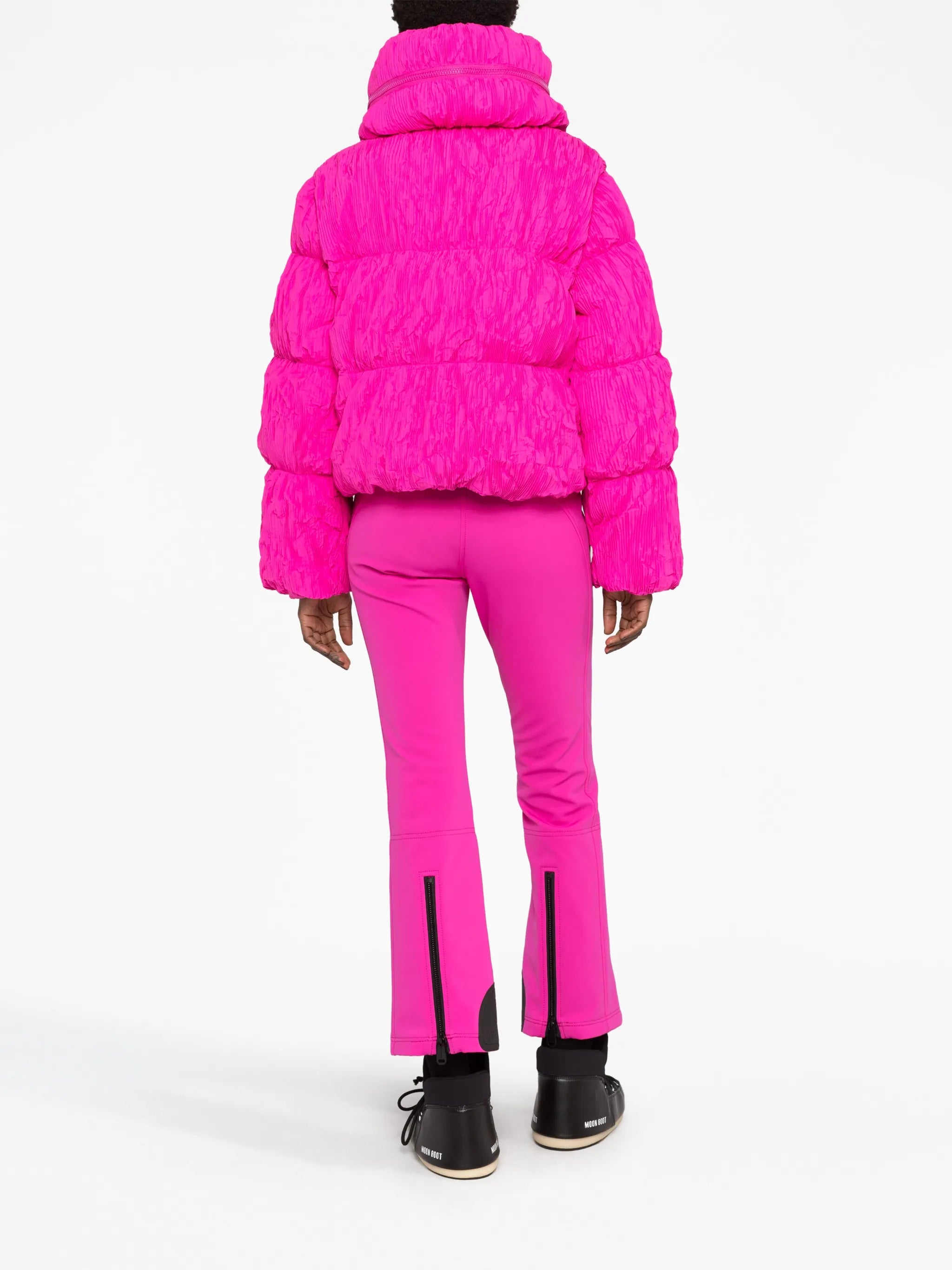 Candyfloss quilted ski jacket