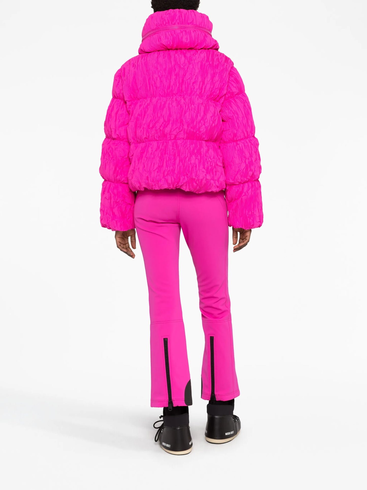 Candyfloss quilted ski jacket