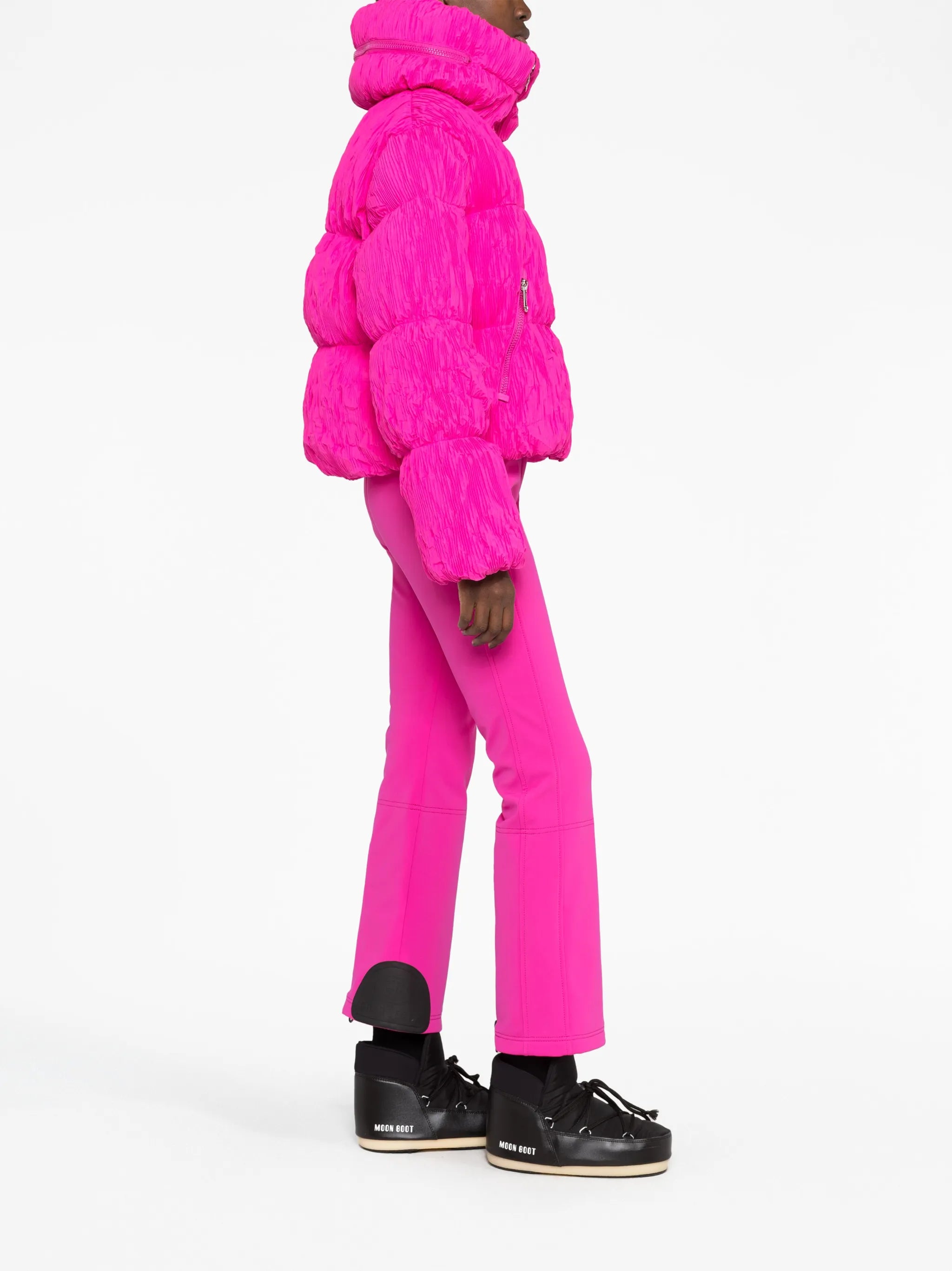 Candyfloss quilted ski jacket